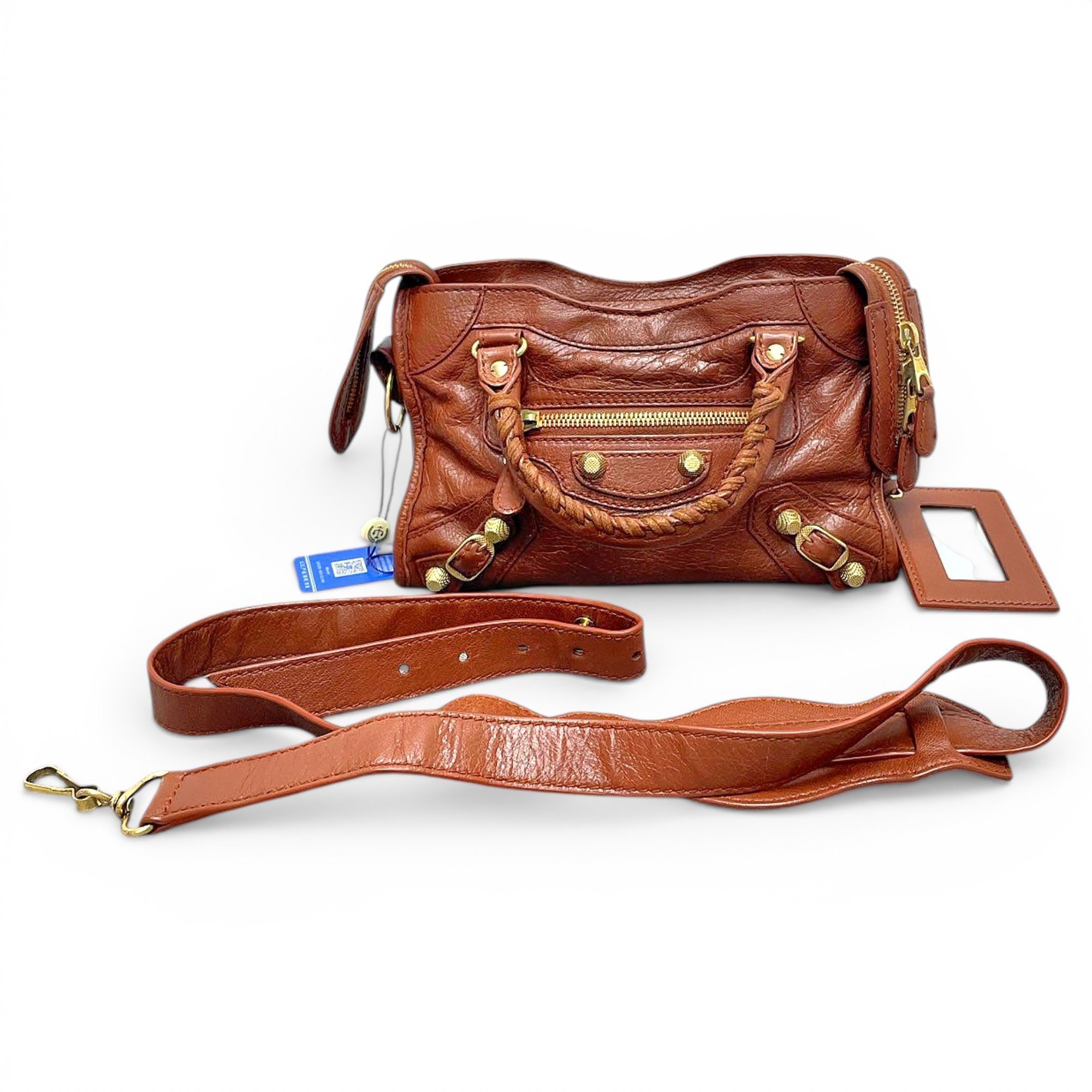 City leather handbag