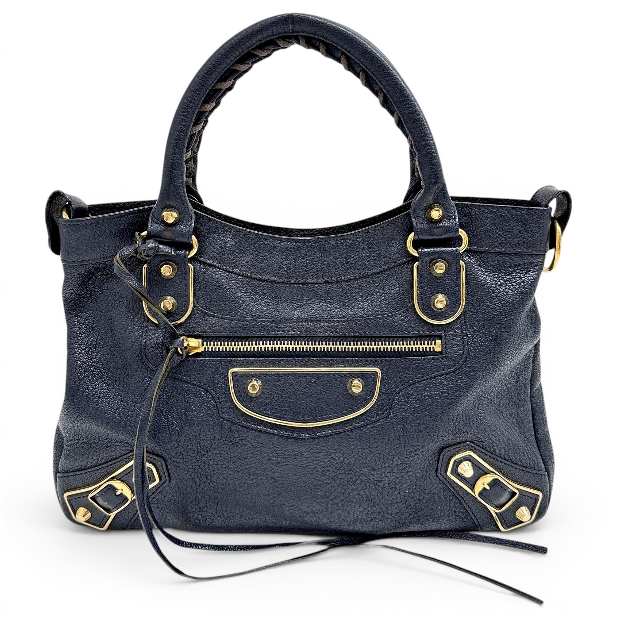 Classic Metalic leather handbag