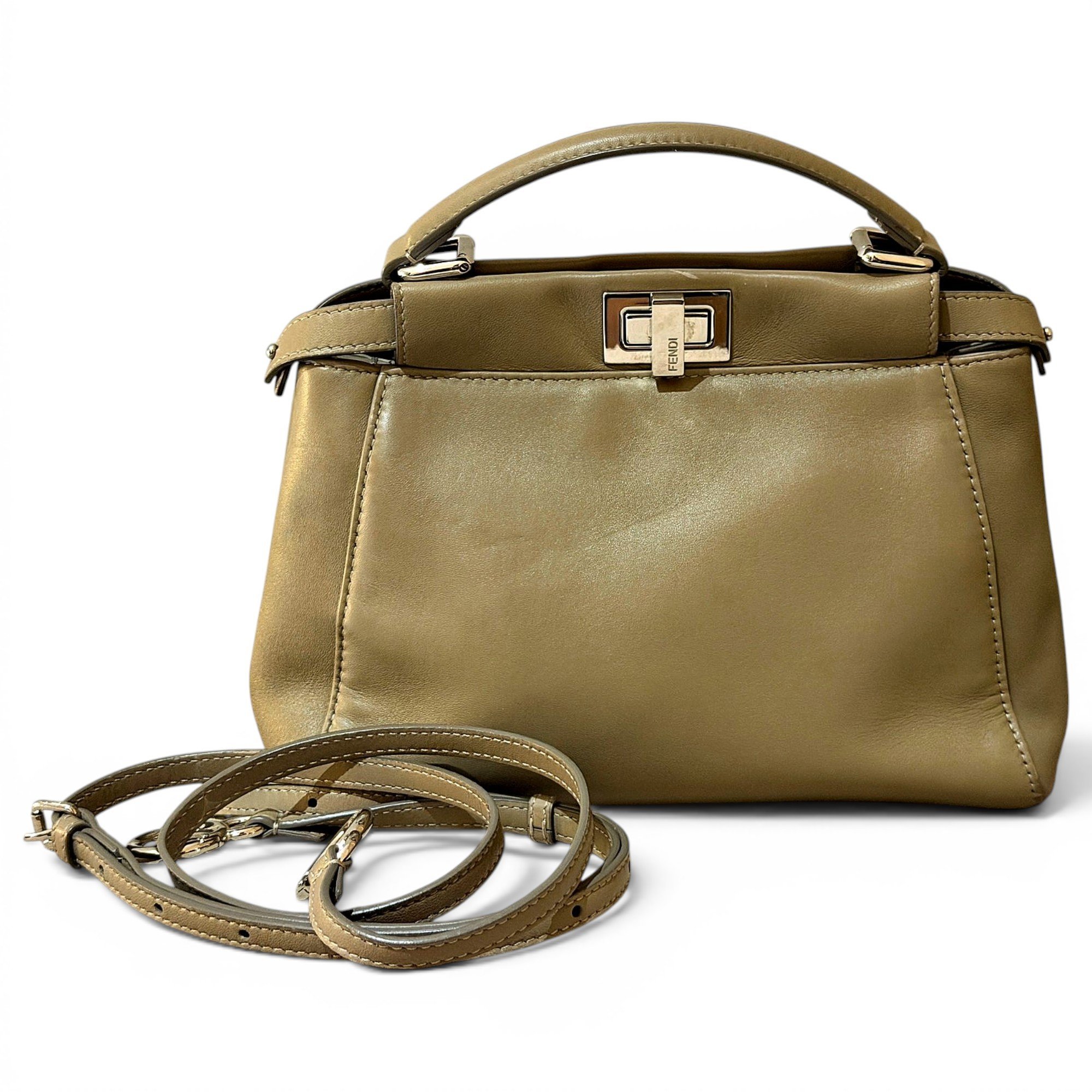 Peekaboo leather handbag