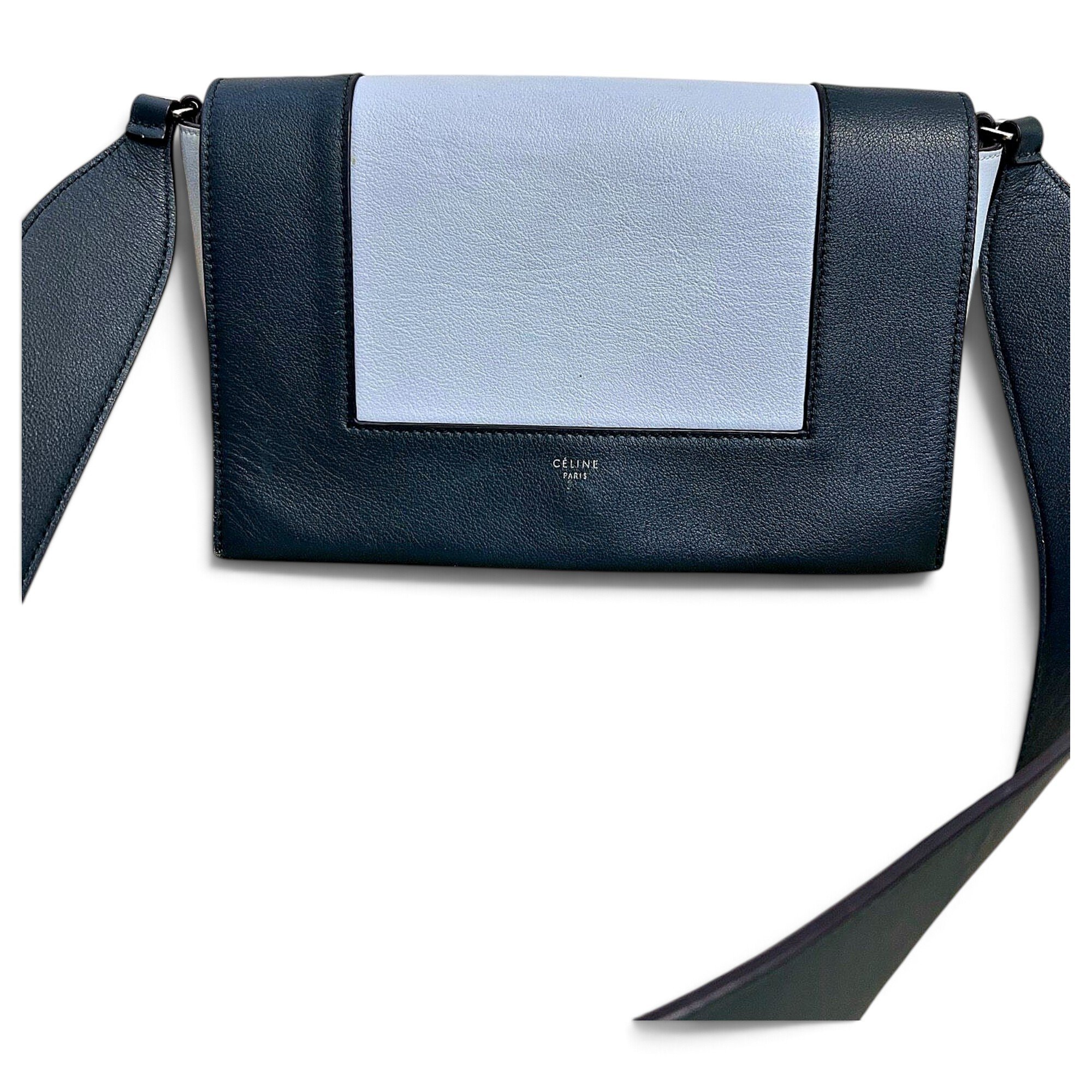 Frame leather handbag