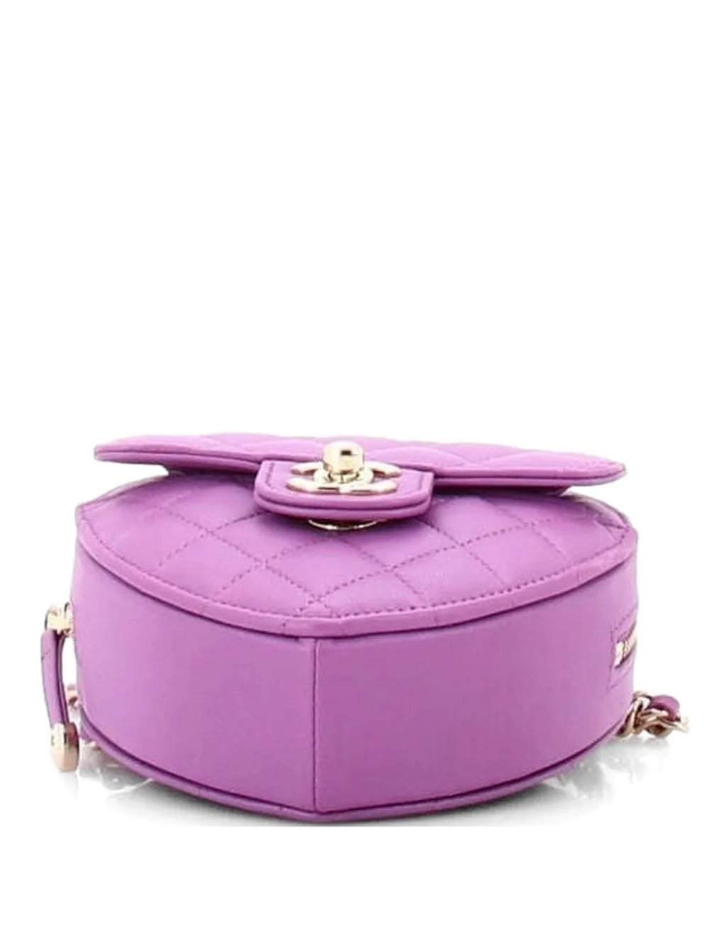 CC in Love Heart Clutch with Chain Quilted Lambskin crossbody bag