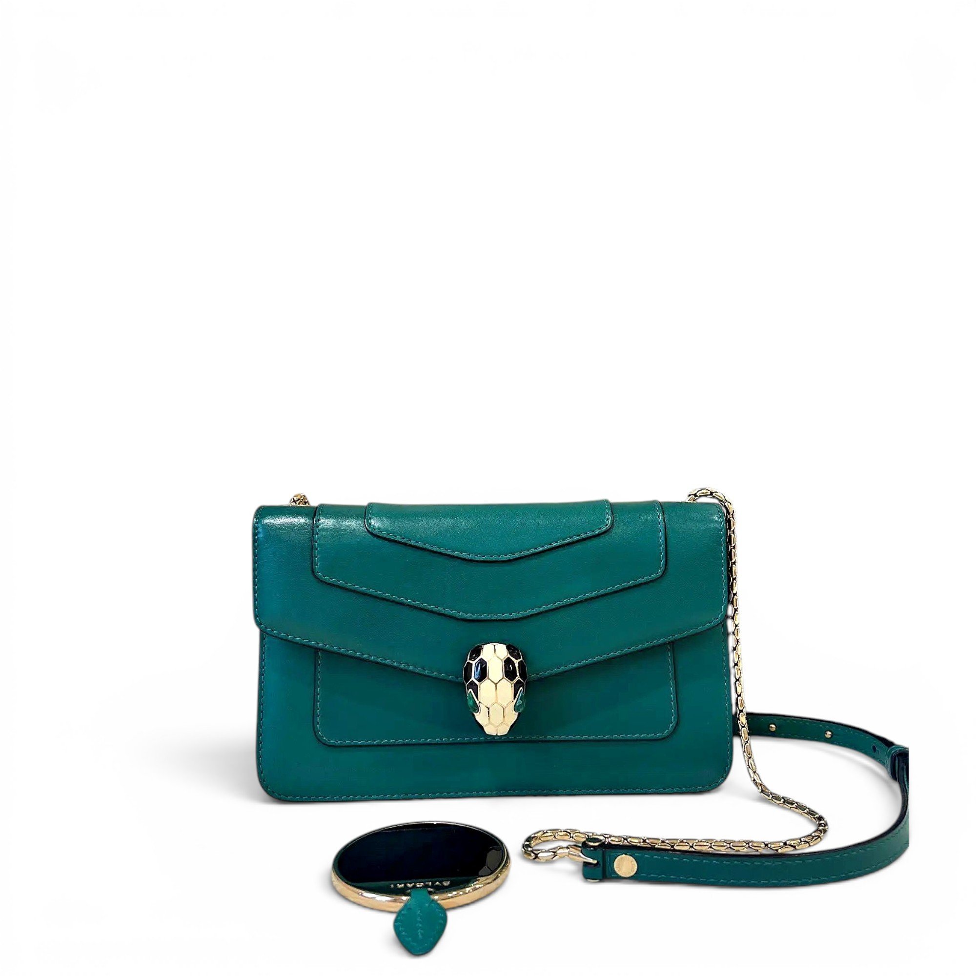 Serpenti leather handbag