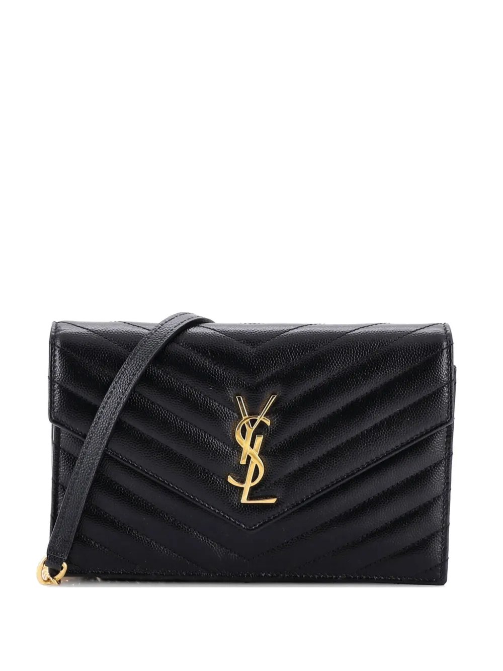 Classic Monogram Wallet on Chain Matelasse Chevron Leather Small crossbody bag