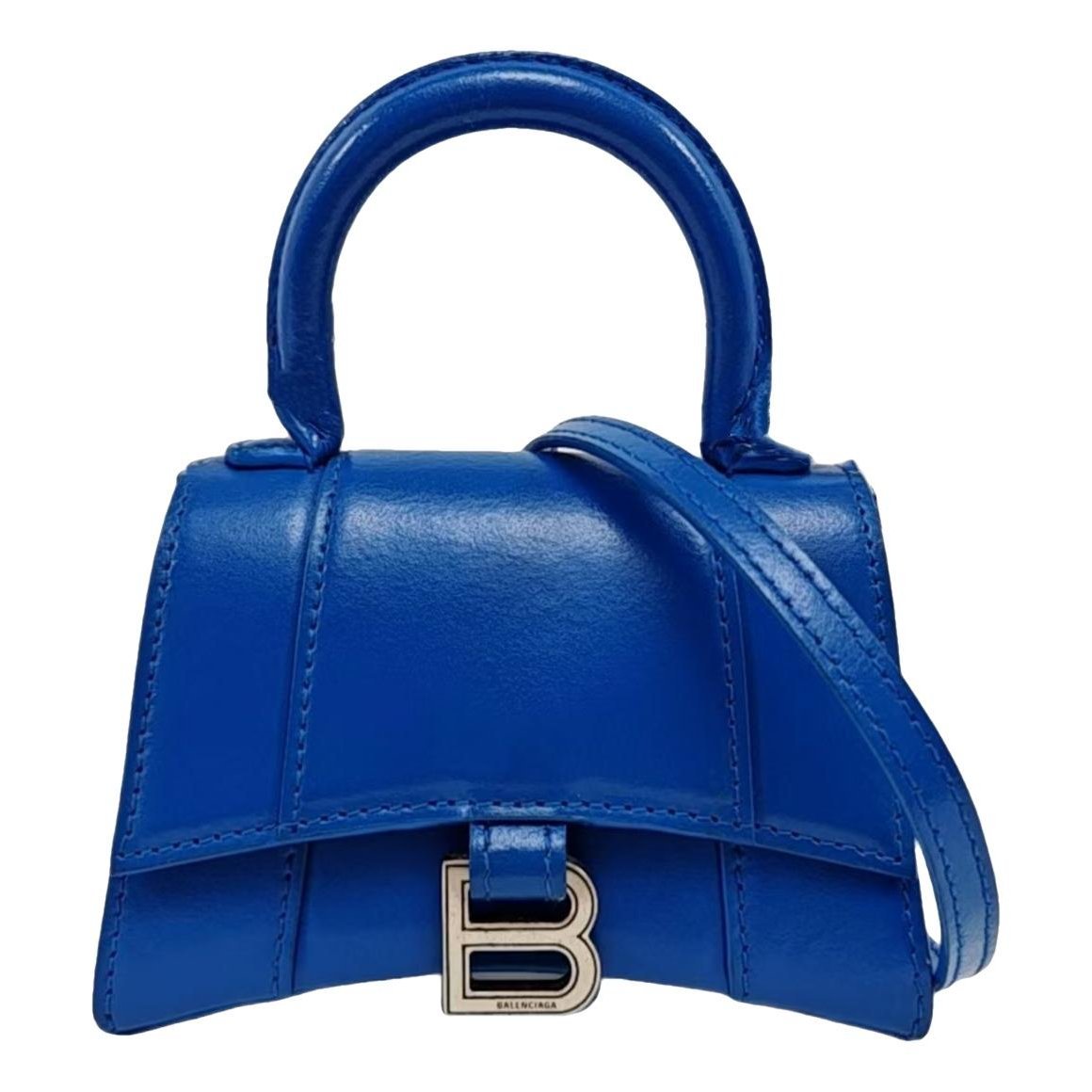 Hourglass leather crossbody bag