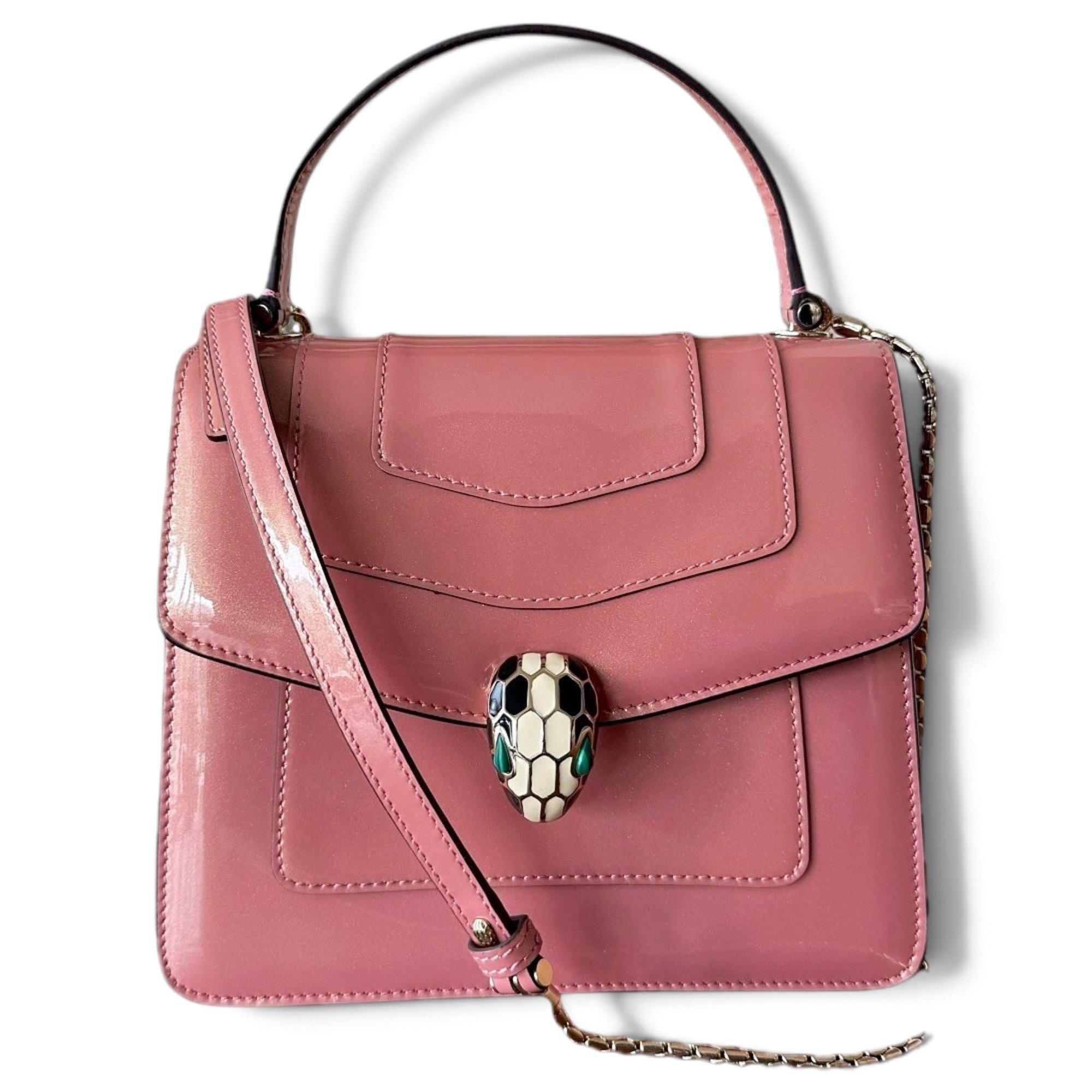 Serpenti leather handbag