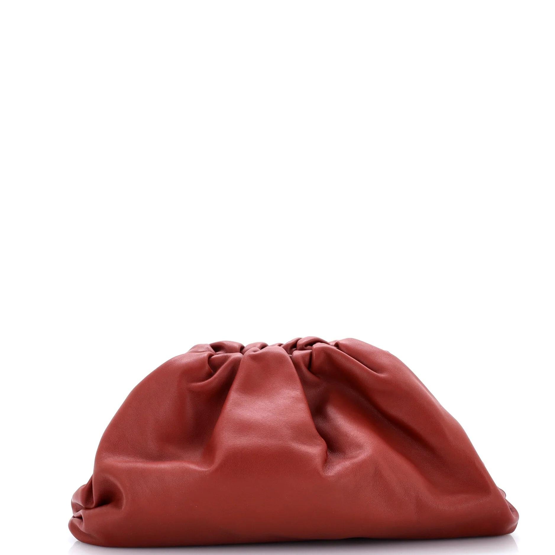 Leather clutch bag