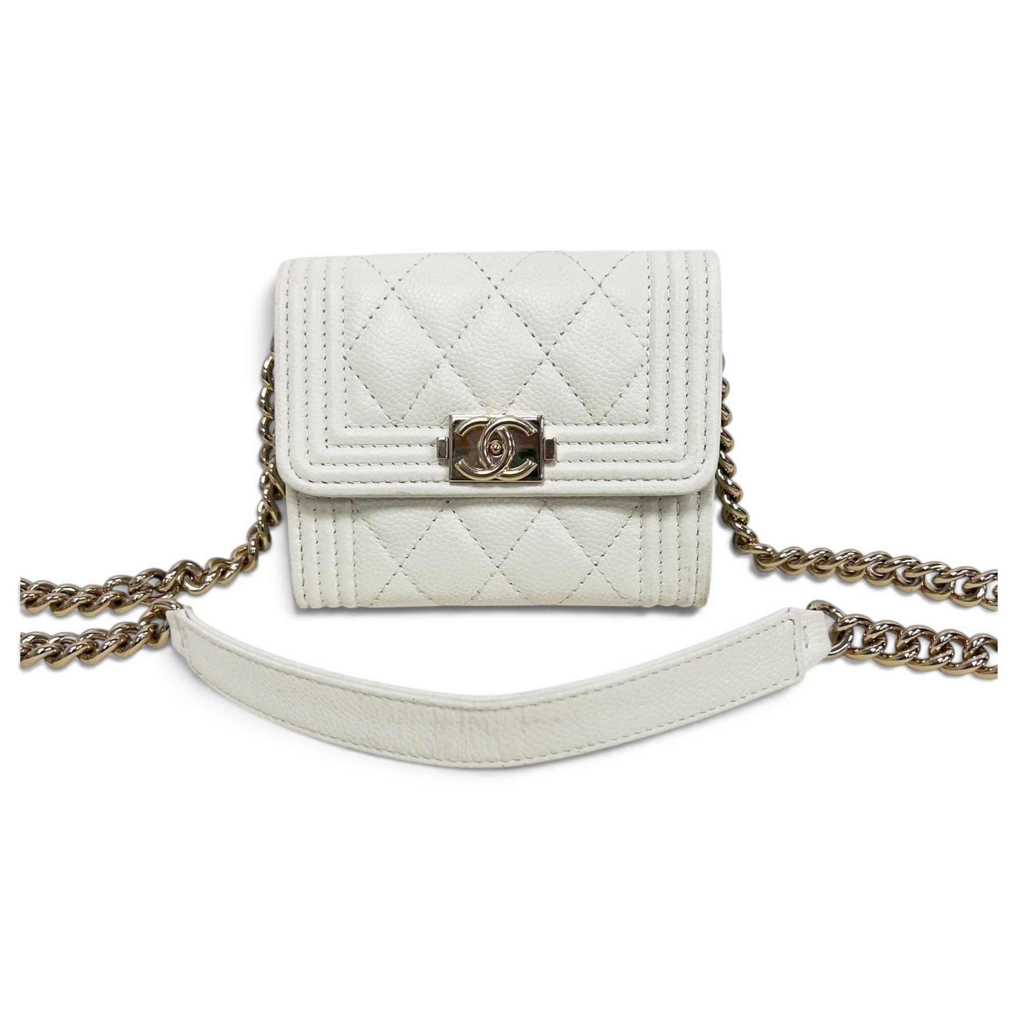 Wallet On Chain Boy Half Flap leather crossbody bag