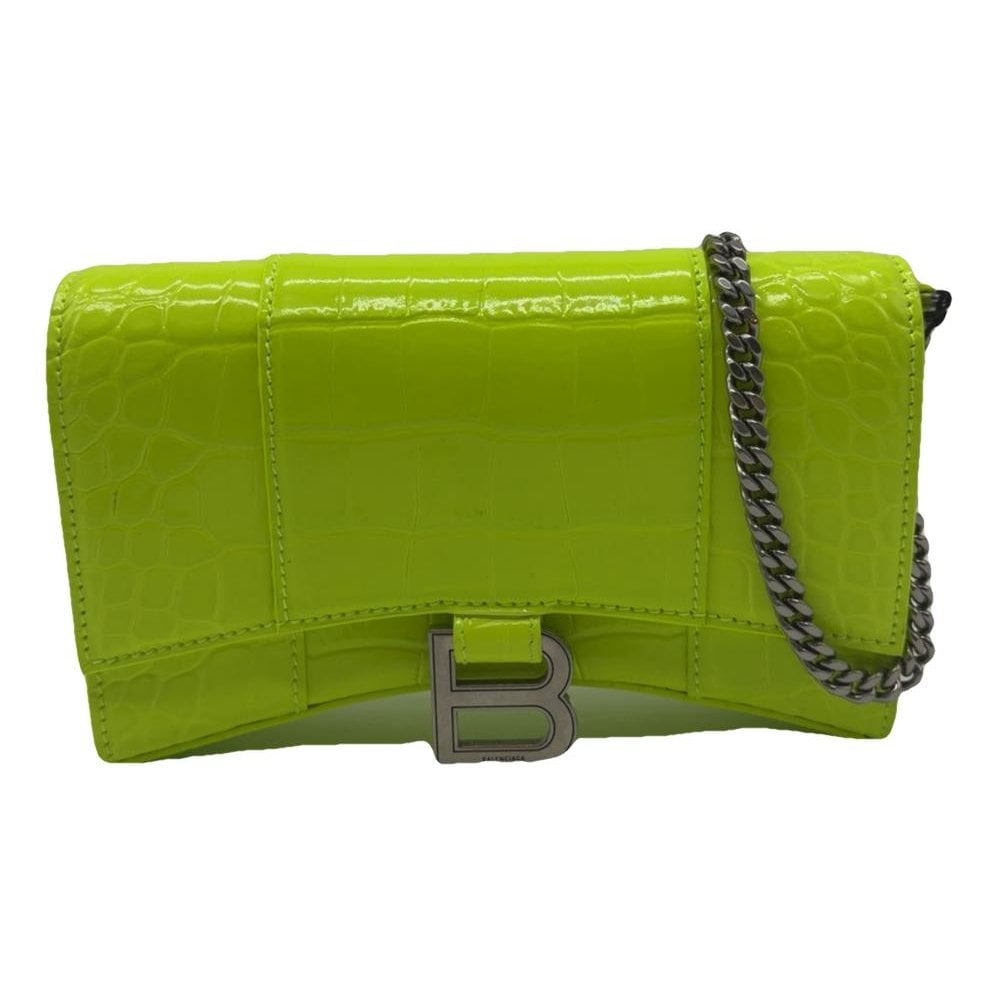 Hourglass leather crossbody bag