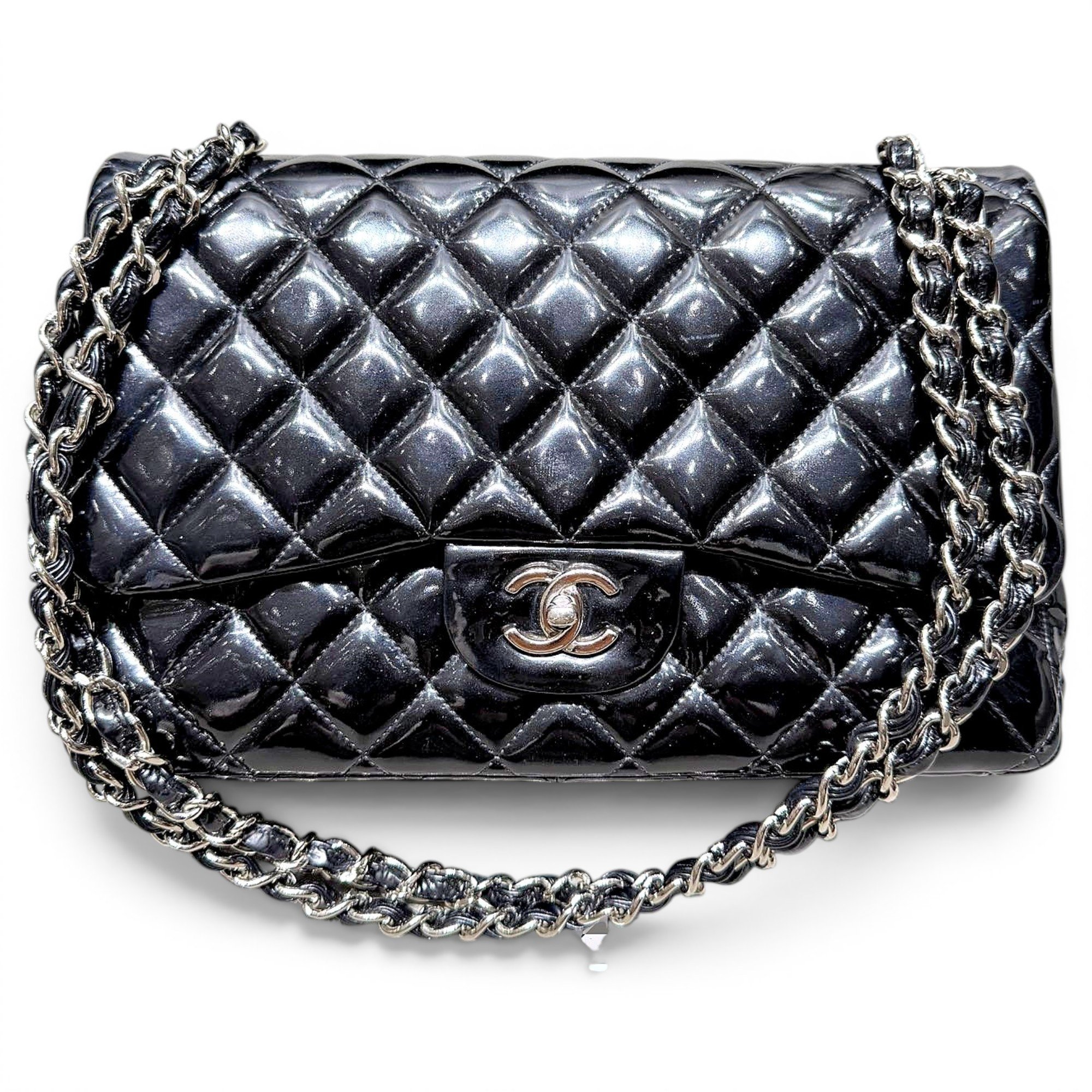 Timeless/Classique patent leather handbag