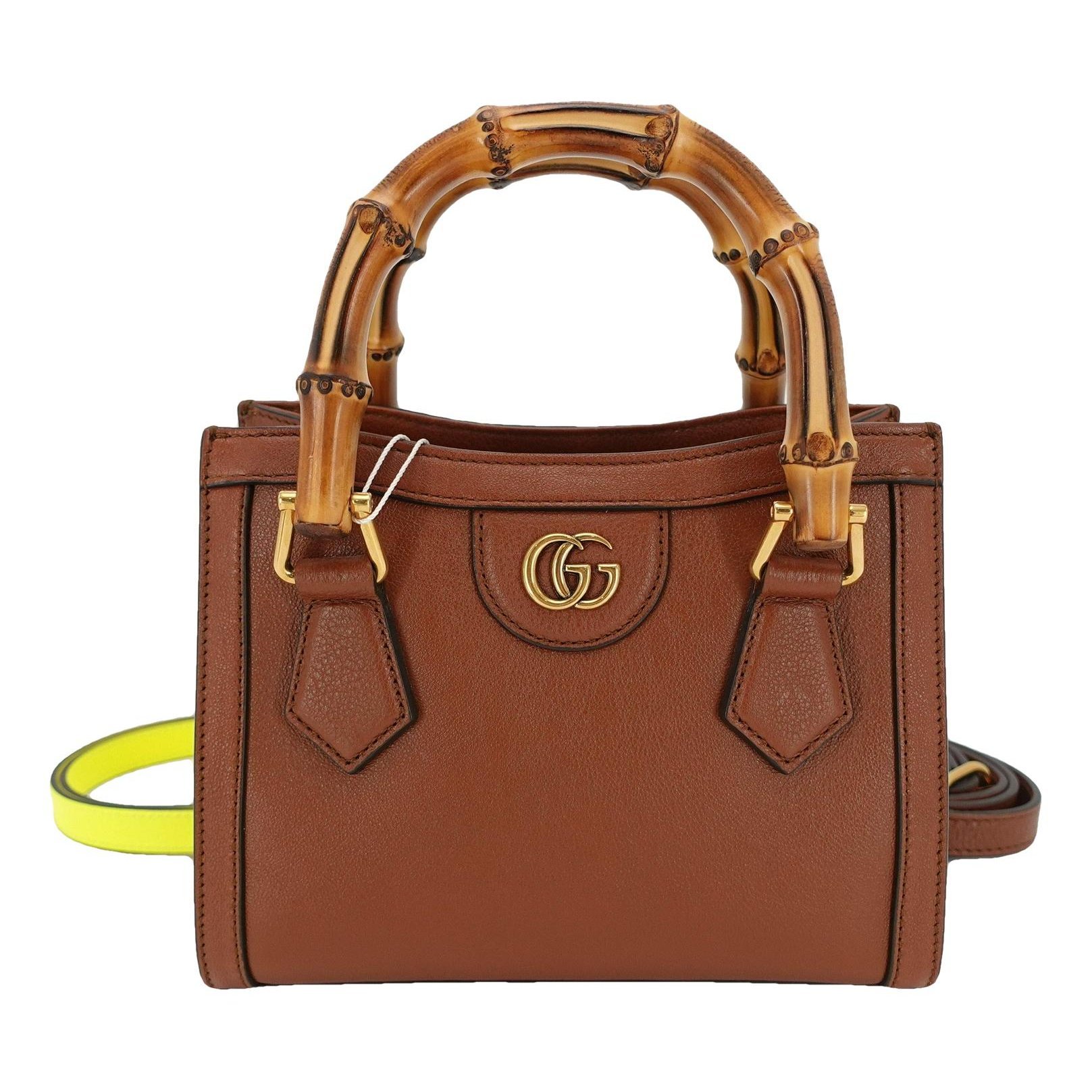 Diana Bamboo leather handbag
