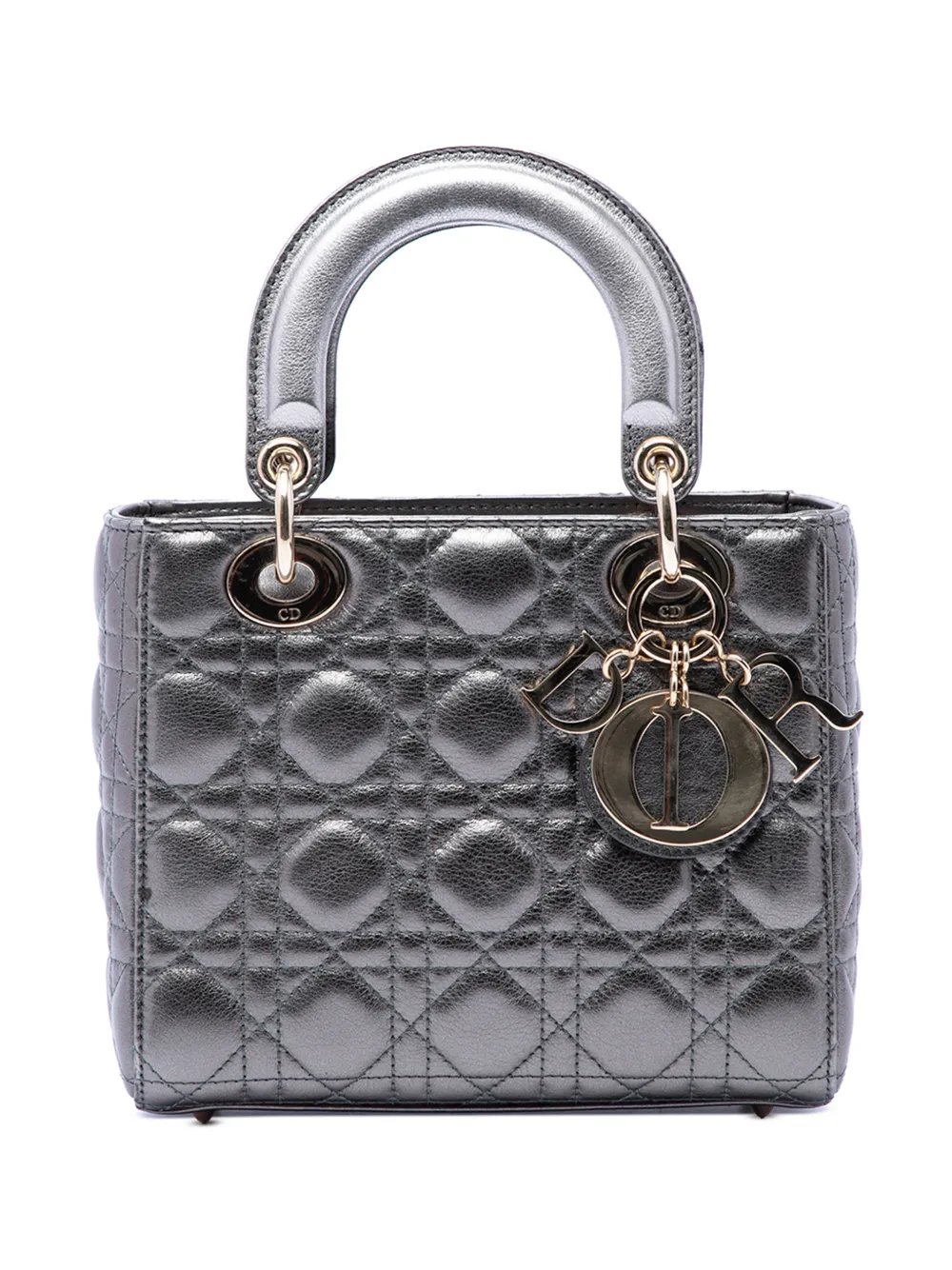 2019 Small Metallic Lambskin Cannage My ABCDior Lady Dior satchel