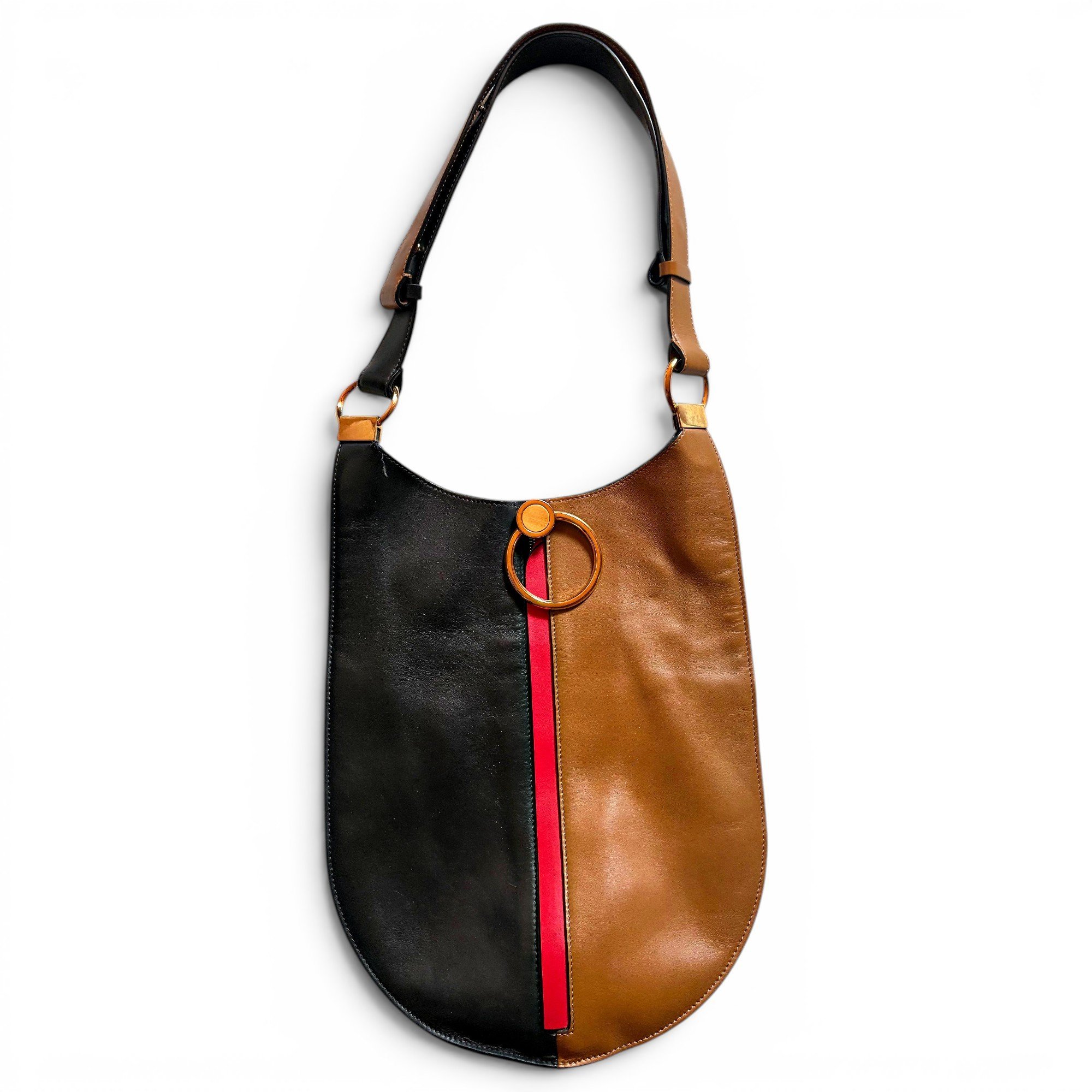 Earring leather handbag
