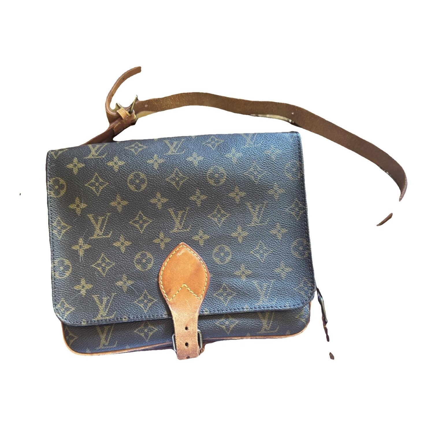 Cartouchière leather crossbody bag