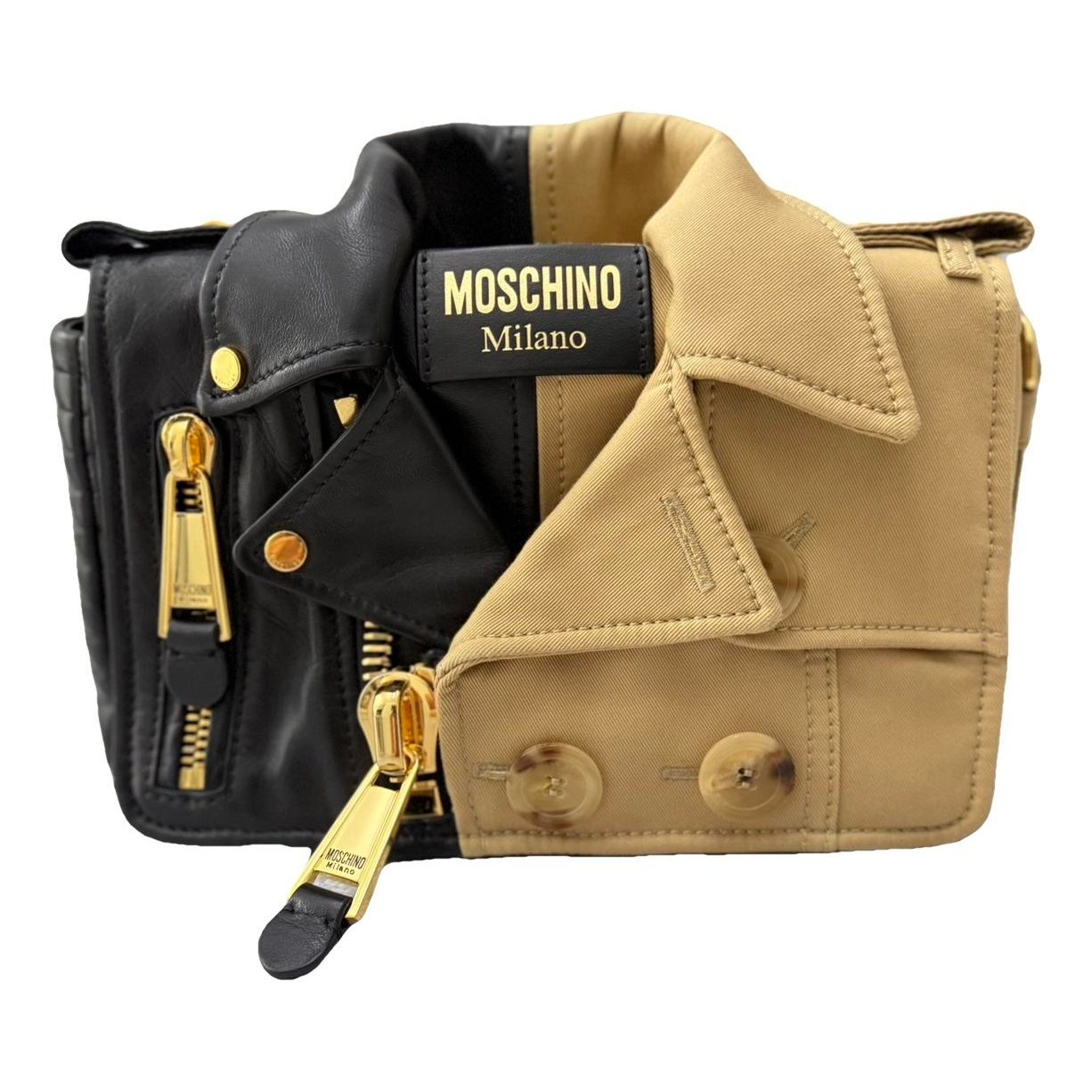 Moschino Biker leather crossbody bag