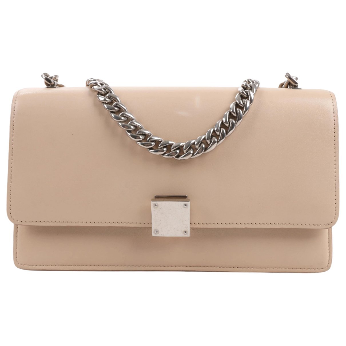 Case flap leather handbag
