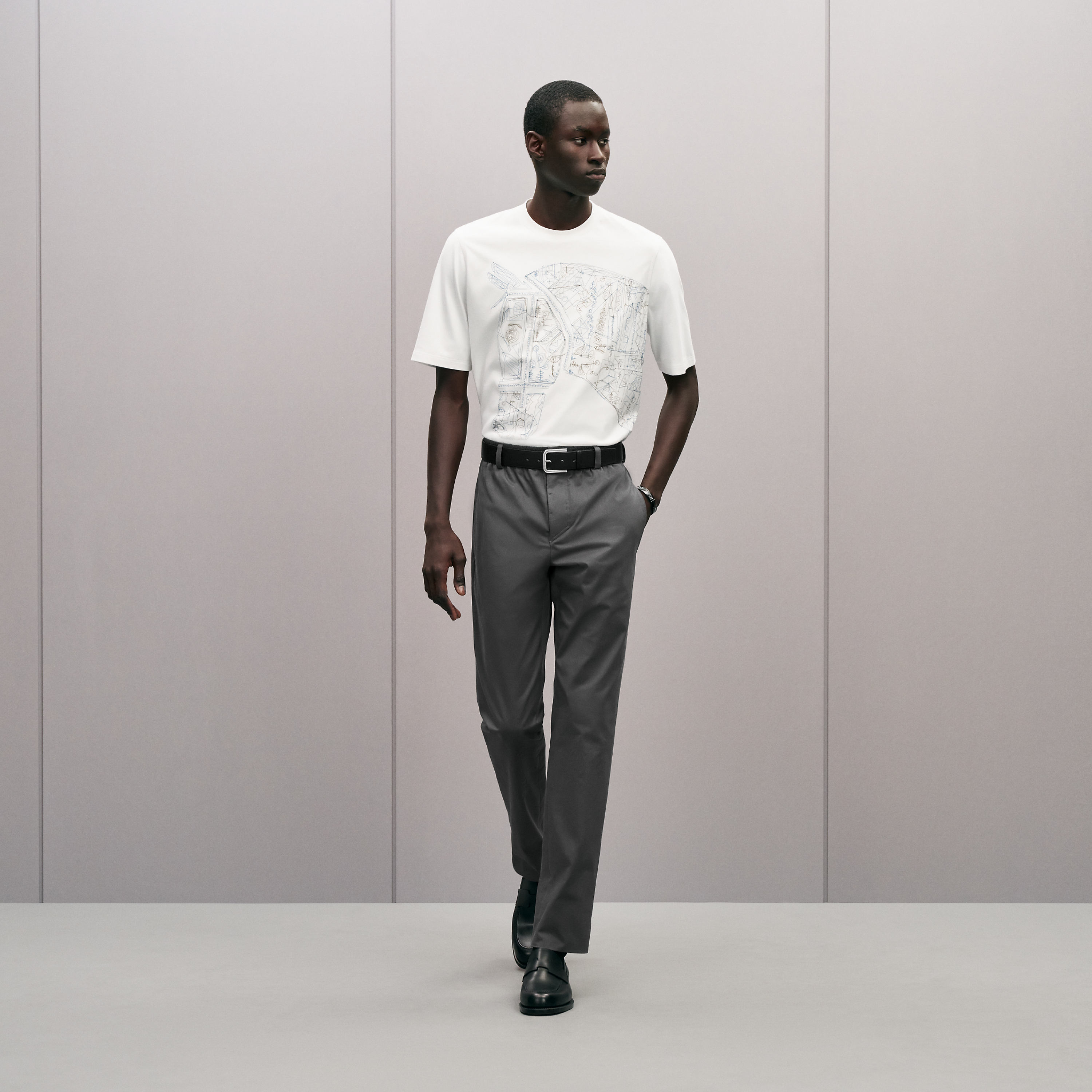 "Quadrige" embroidered t-shirt