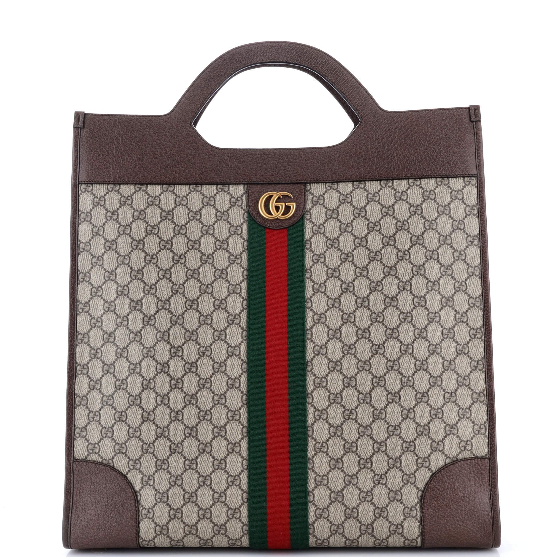 Gucci Ophidia Cut Out Handle Tote GG Coated Canvas Large