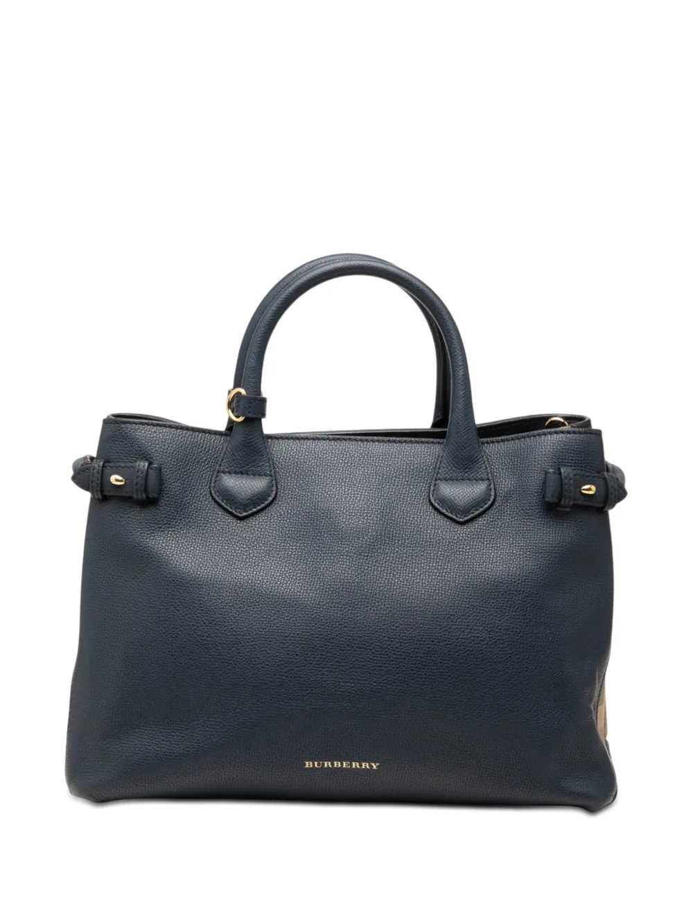 2000-2017 Medium Leather and House Check Banner satchel