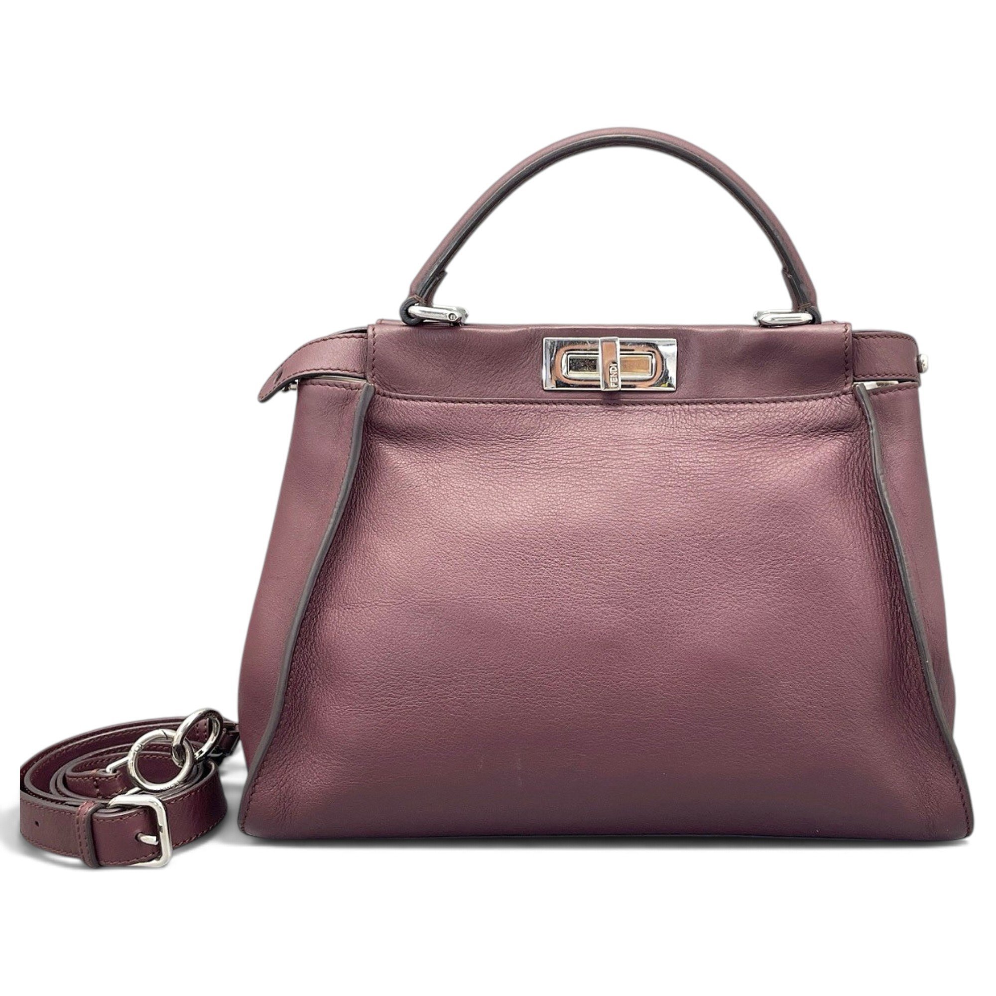 Fendi Peekaboo leather handbag