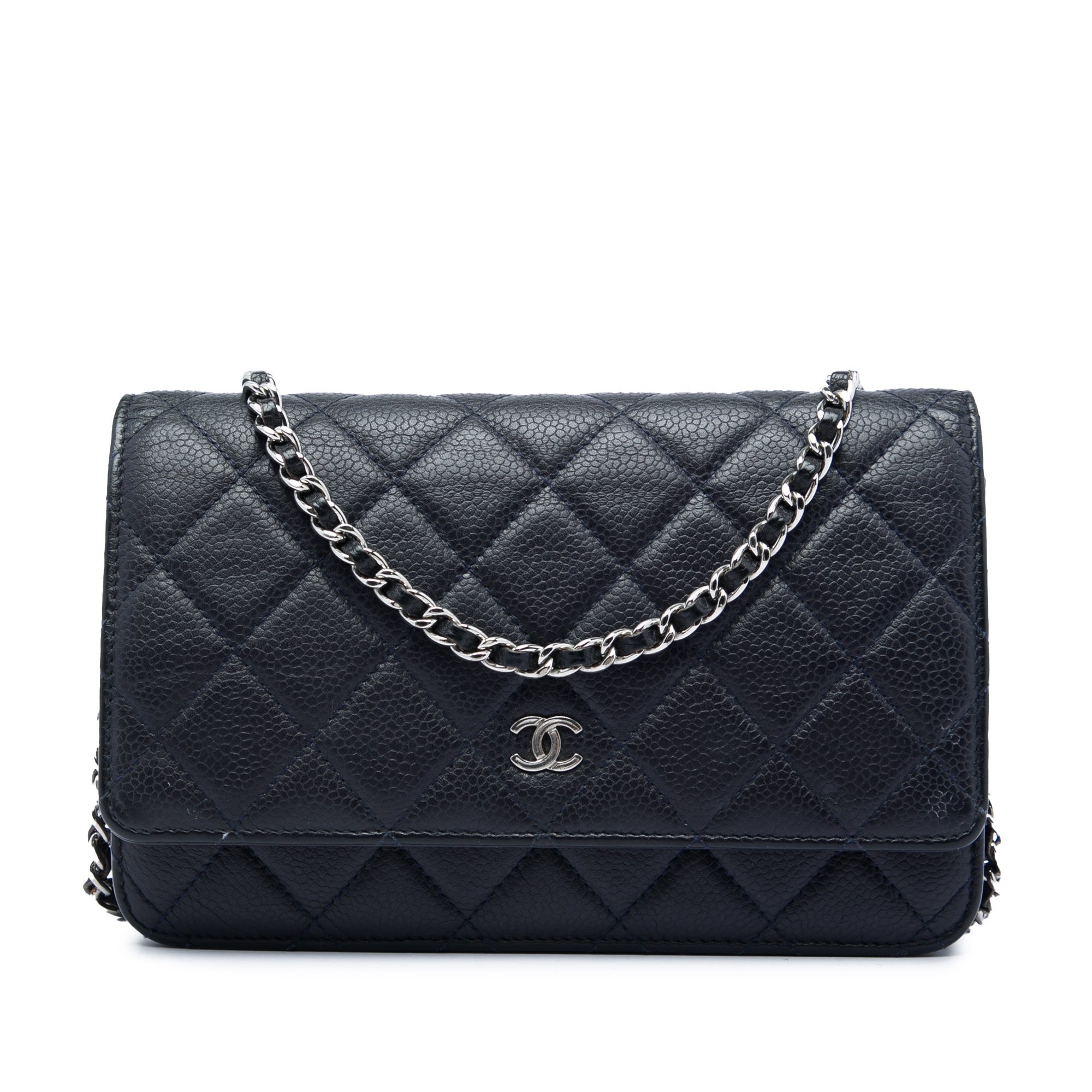 Wallet On Chain leather handbag