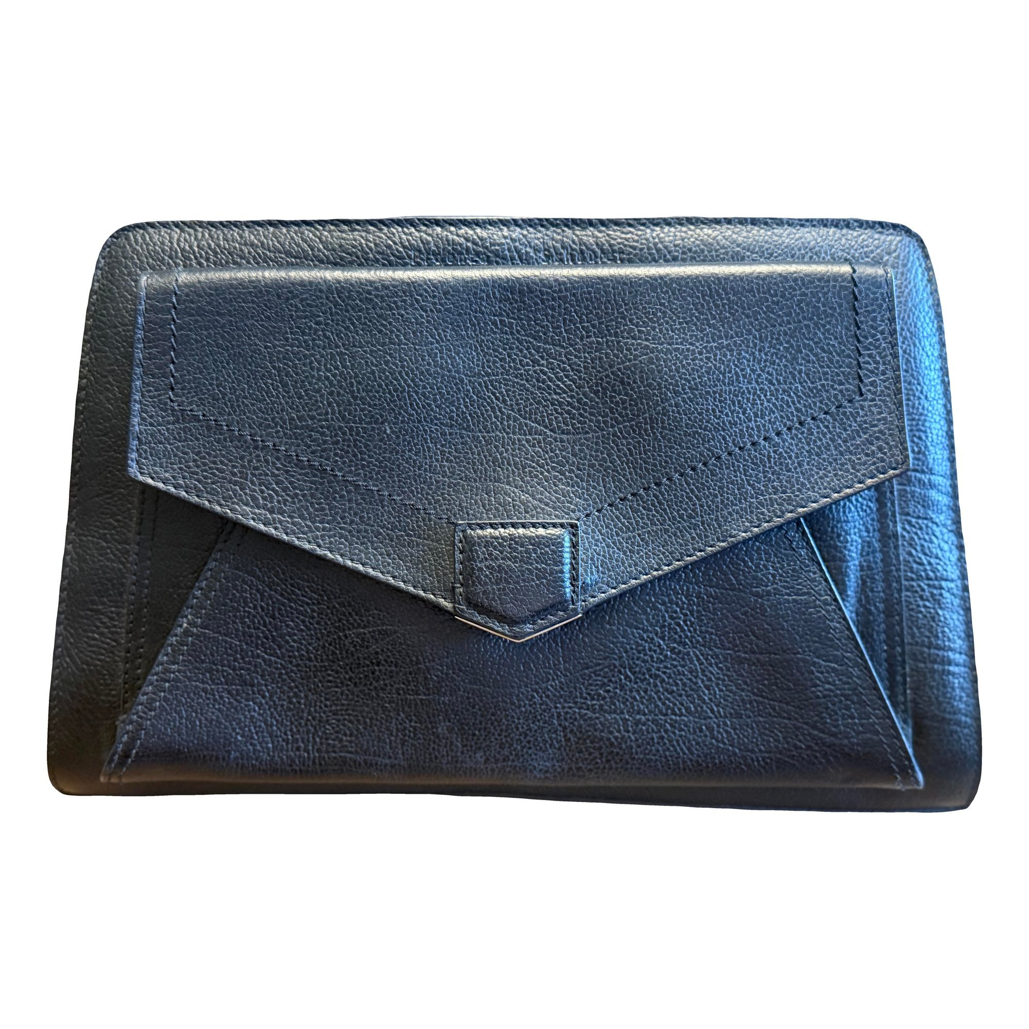 Leather clutch bag