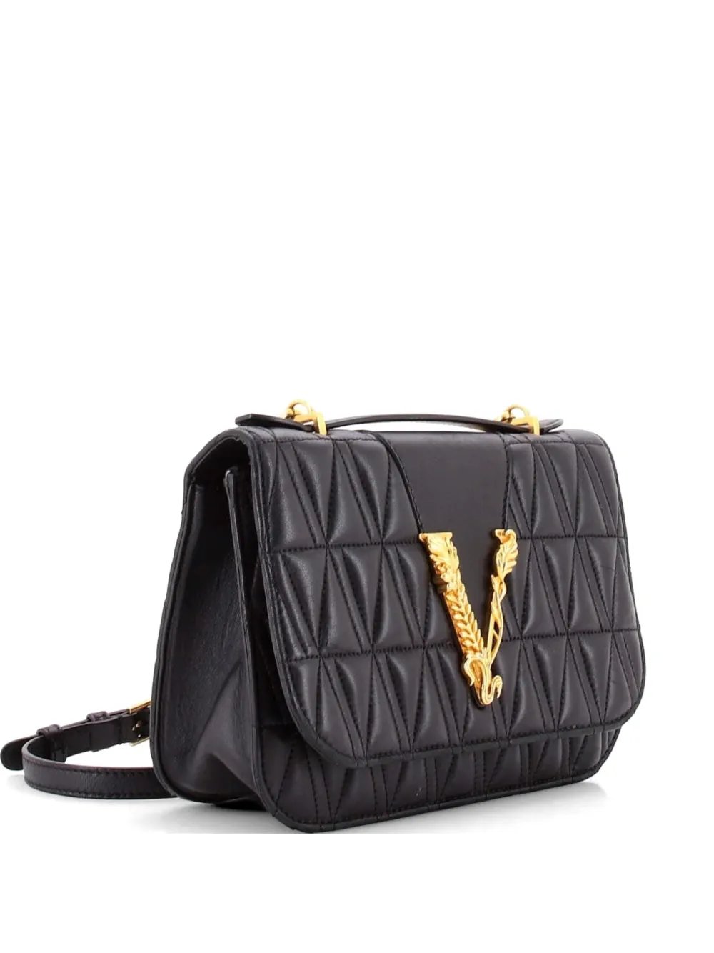 Virtus Flap Quilted Leather Small shoulder bag