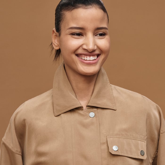Beige Zénith Short Safari Coat