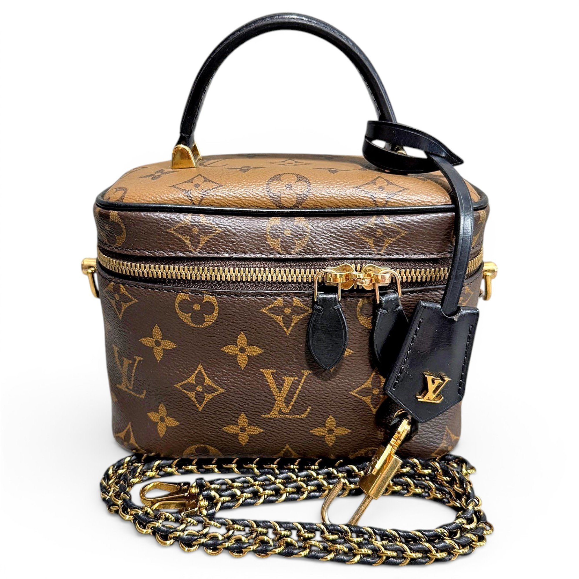 Vanity leather handbag