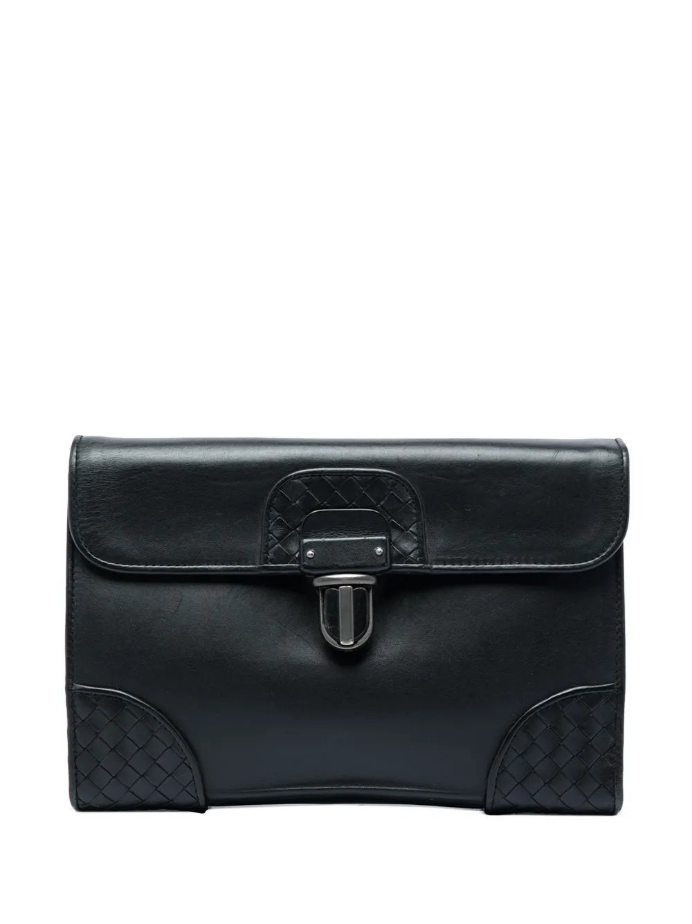 2012-2026 Intrecciato Trimmed Nappa Slide Lock clutch bag