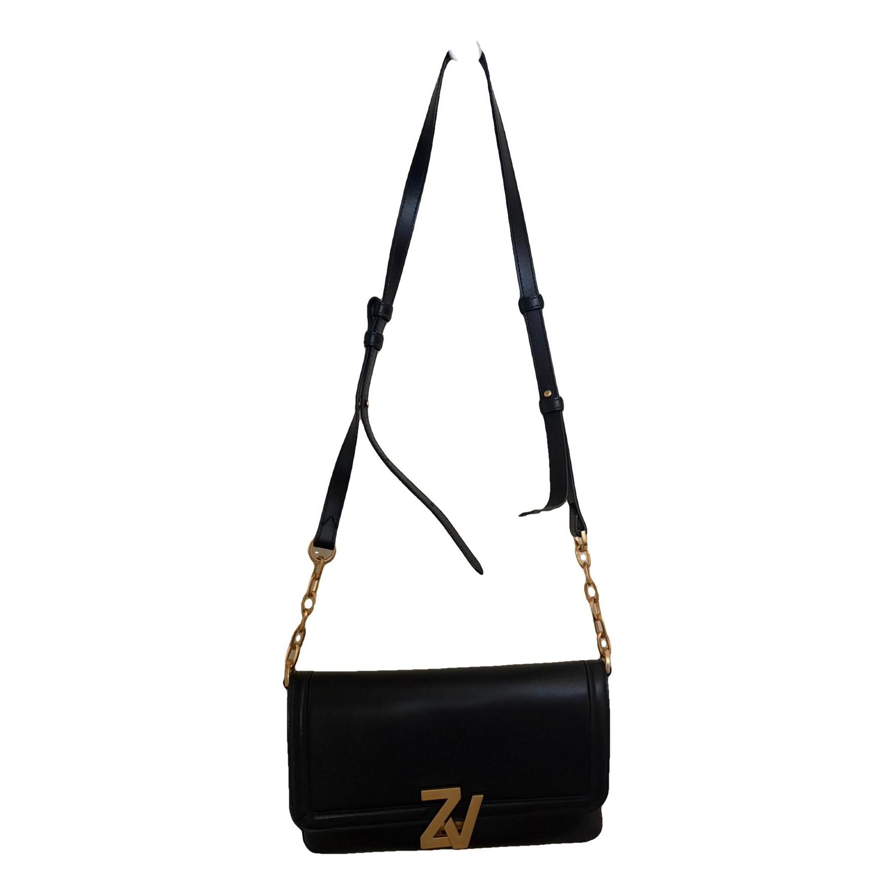 Leather clutch bag