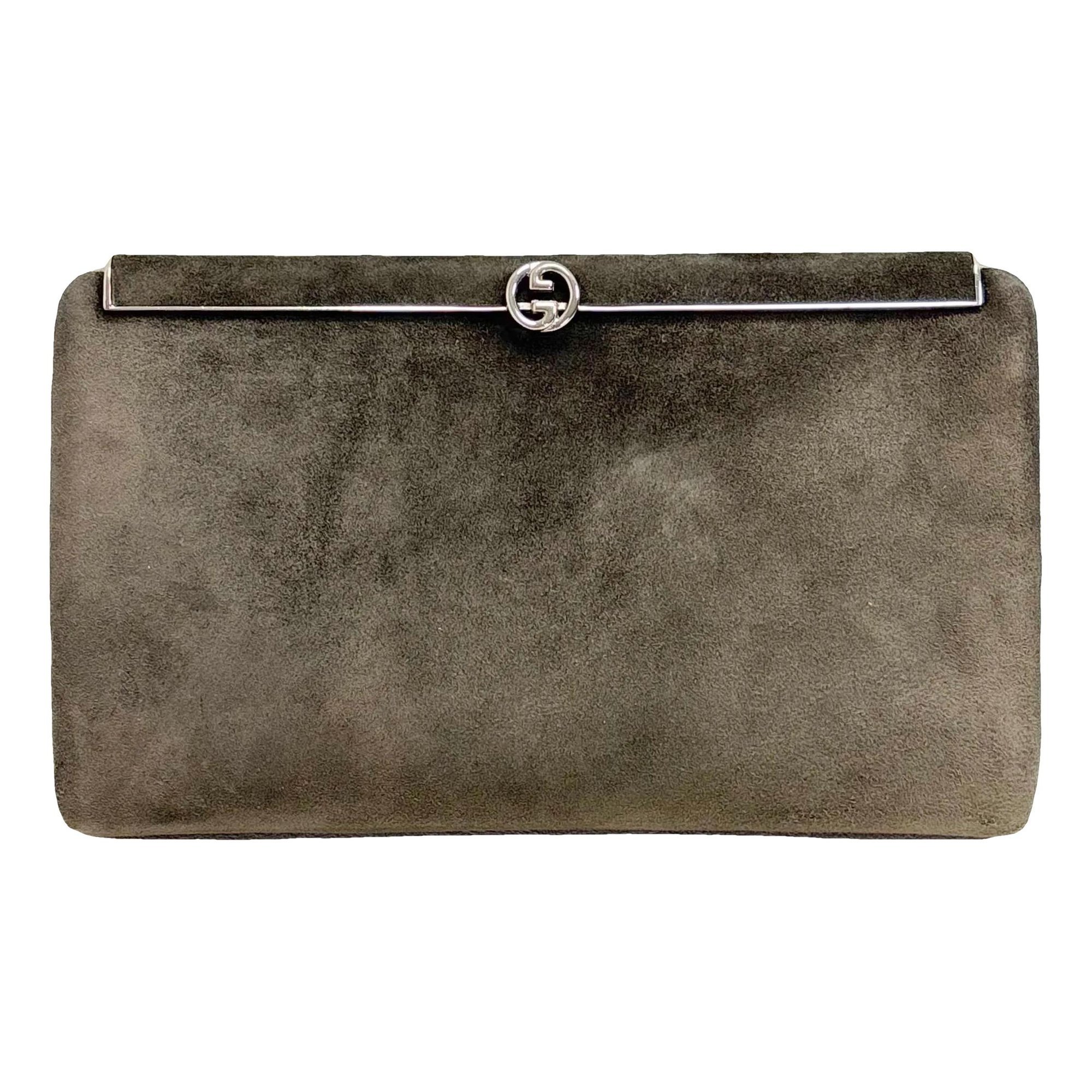 Leather clutch bag
