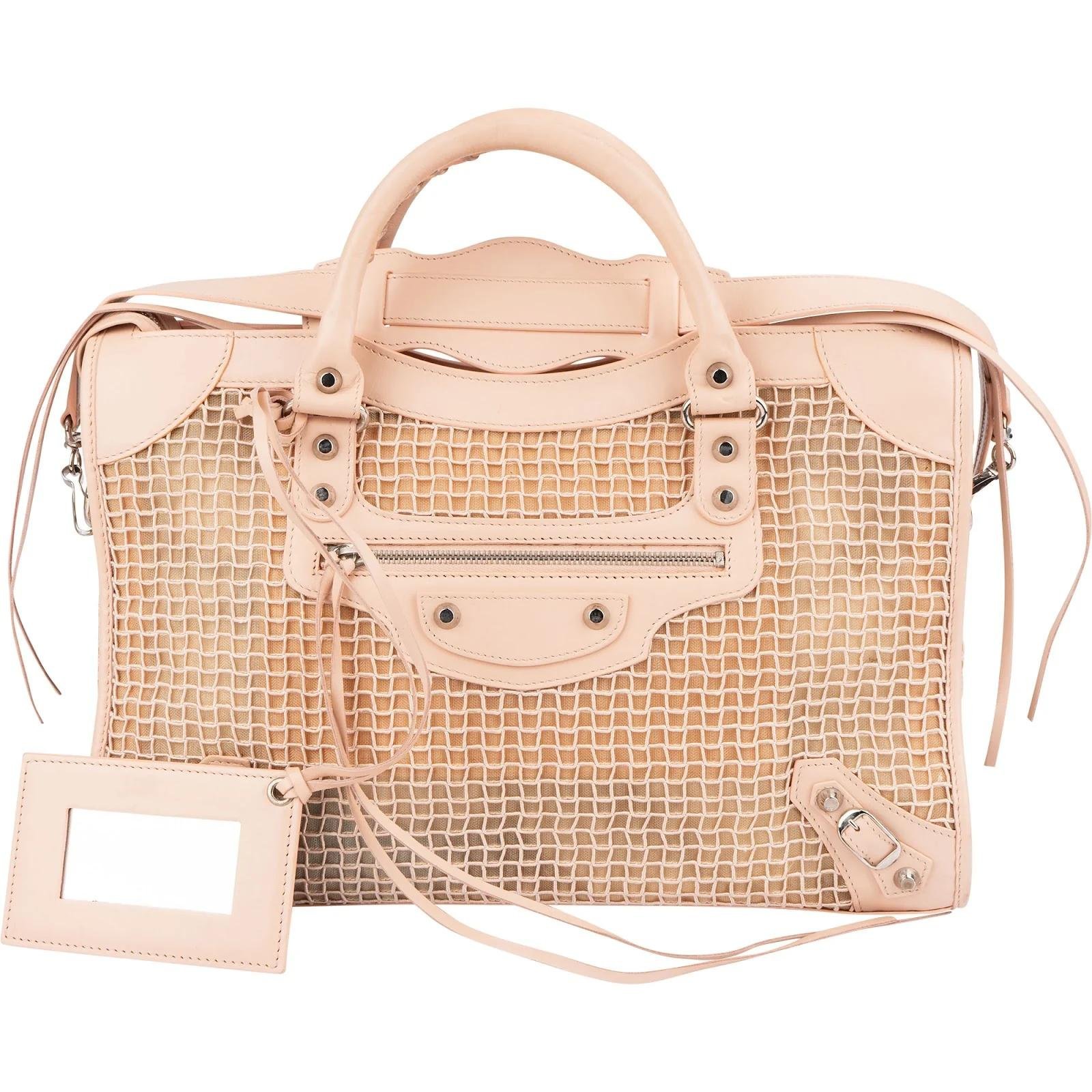 City leather handbag