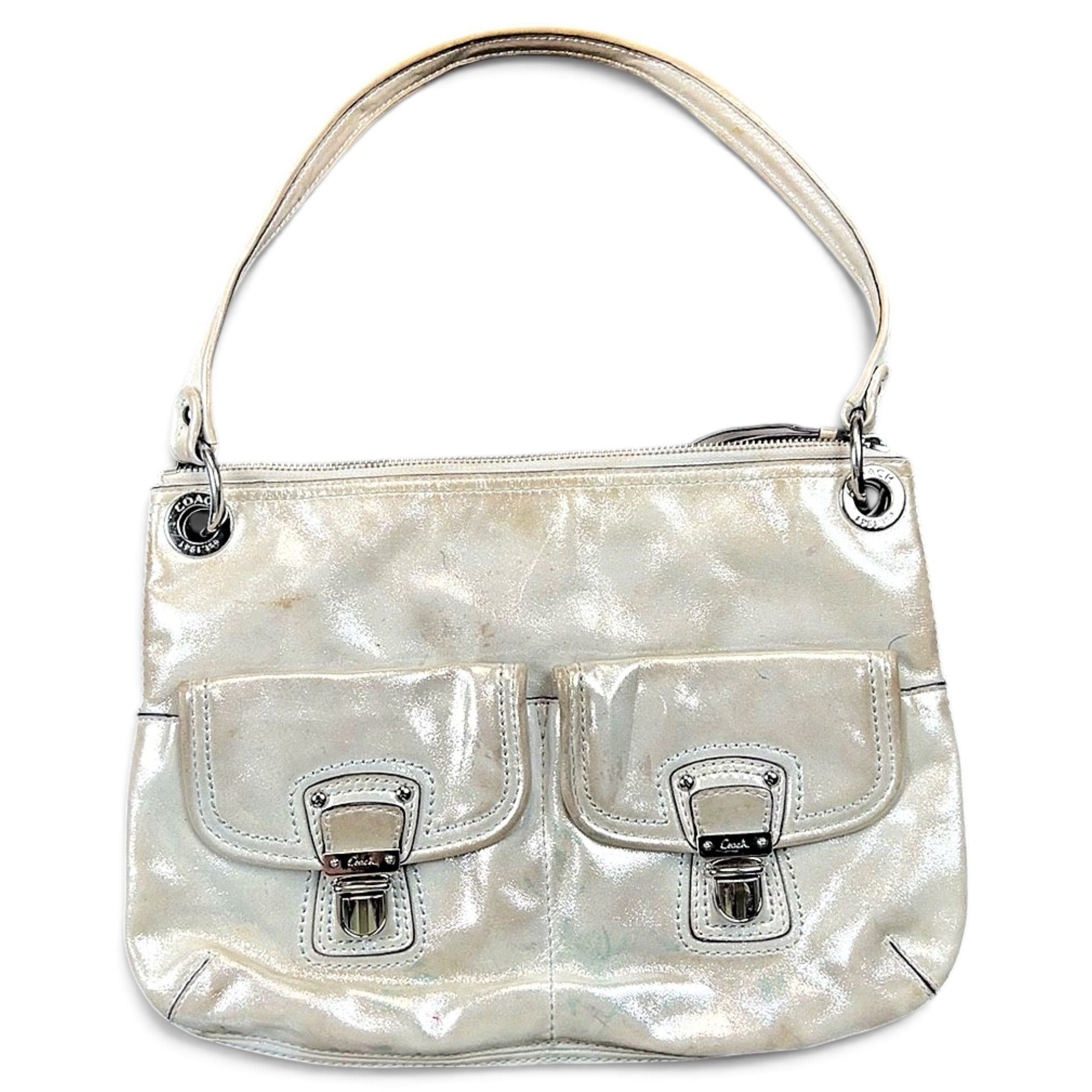 Patent leather handbag