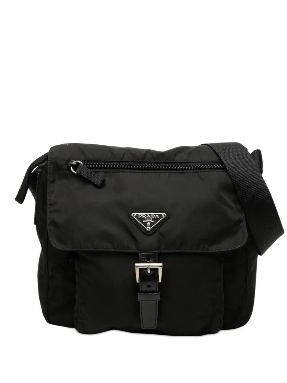 Prada 2000-2013 Tessuto Zip Buckle Messenger Bag crossbody bag