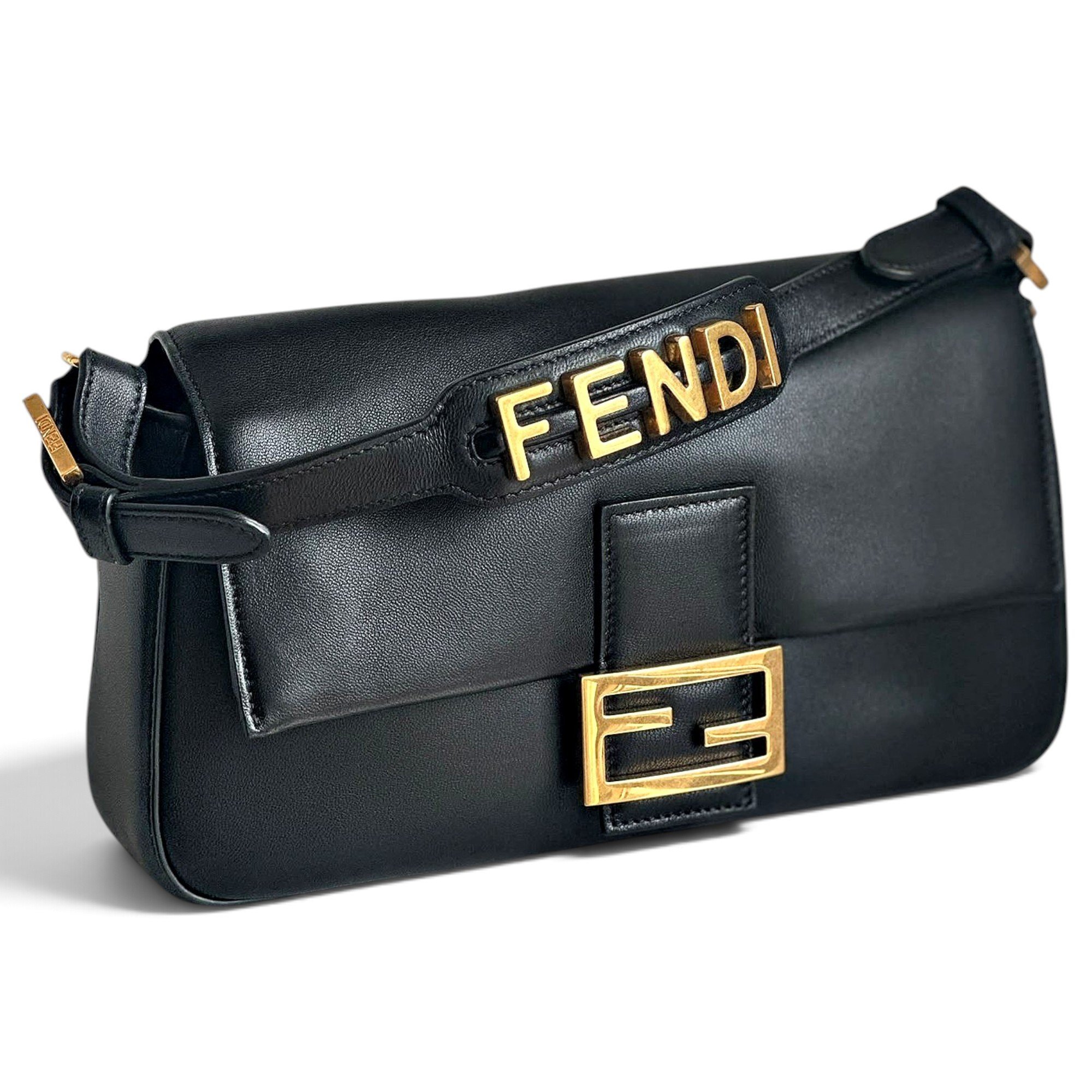 Baguette leather handbag