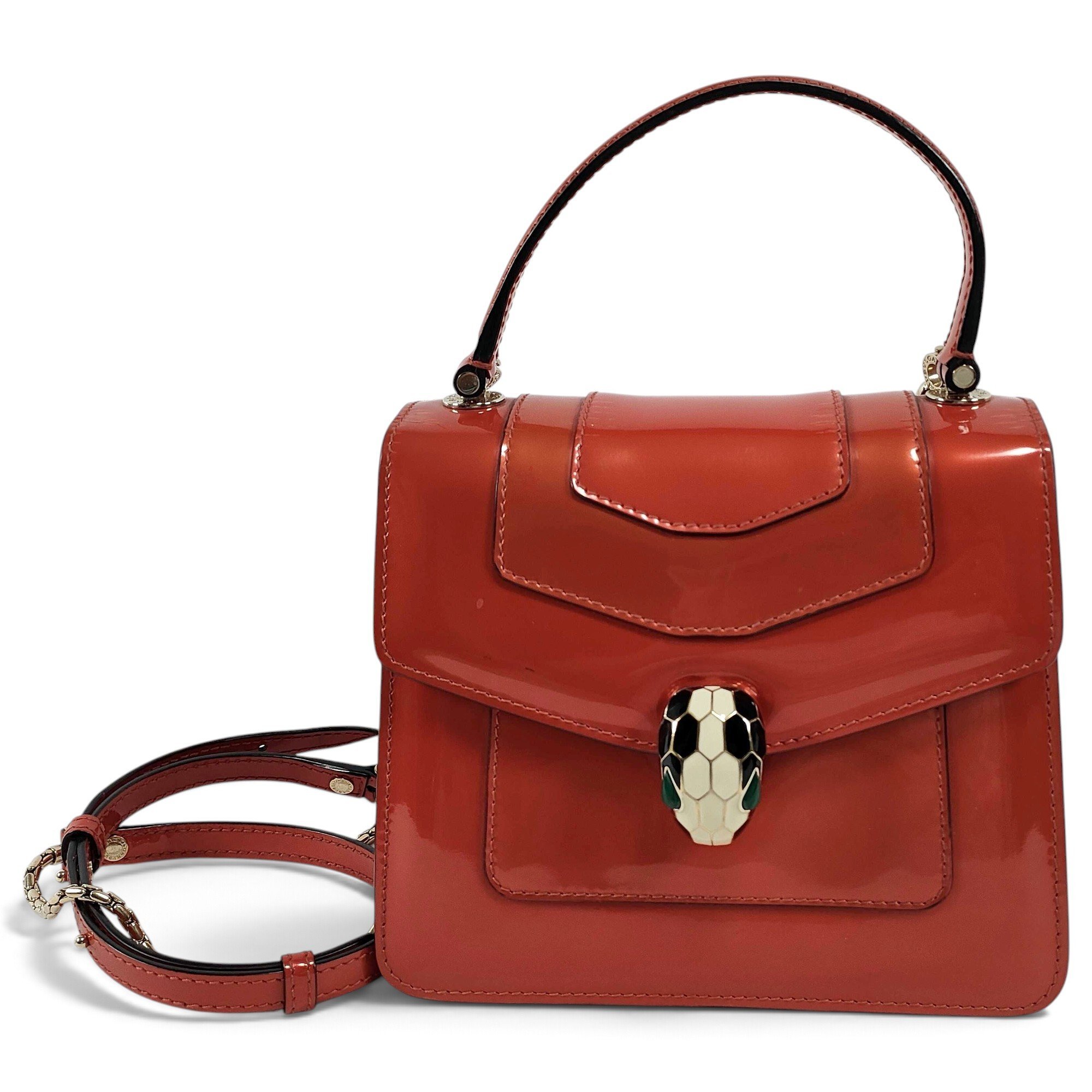 Bvlgari Serpenti patent leather handbag