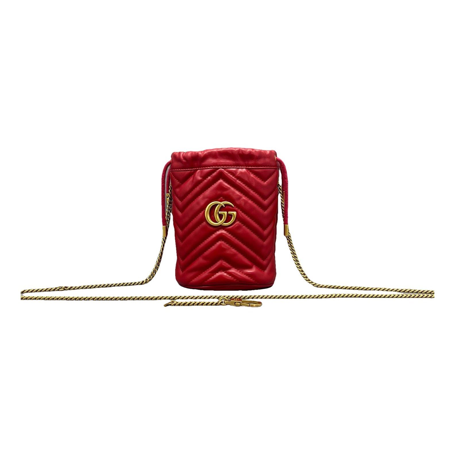 GG Marmont Chain Bucket leather crossbody bag