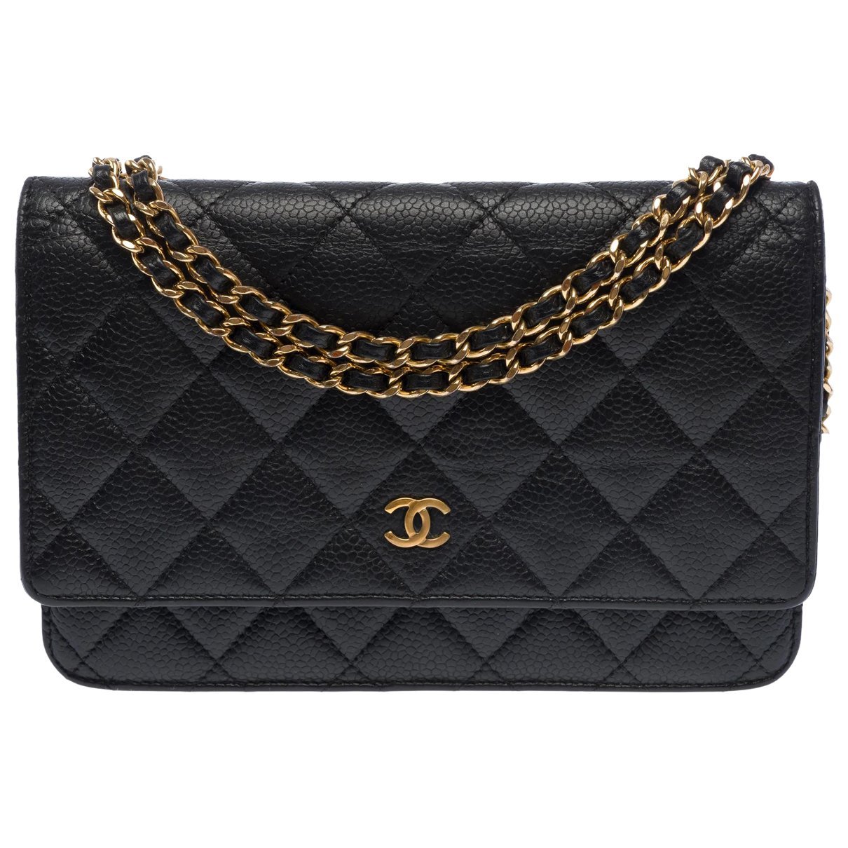 Wallet On Chain leather handbag