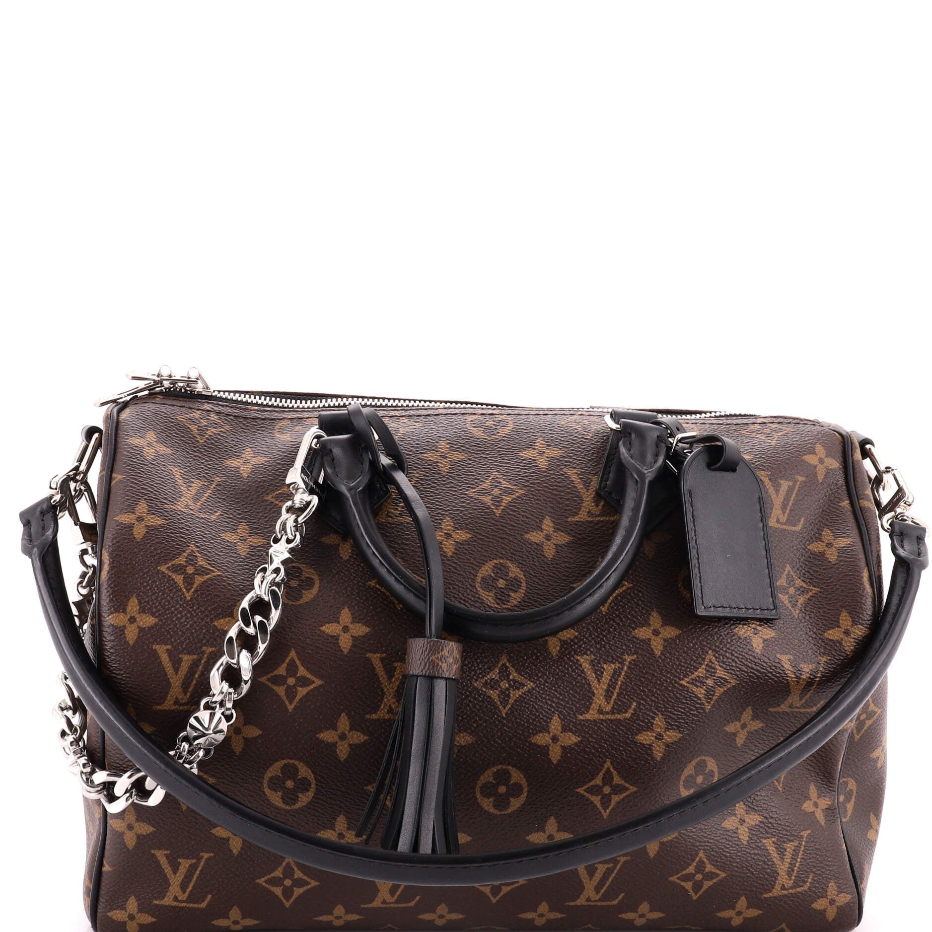 Louis Vuitton Dark Speedy Soft Bandouliere Bag Monogram Canvas 30