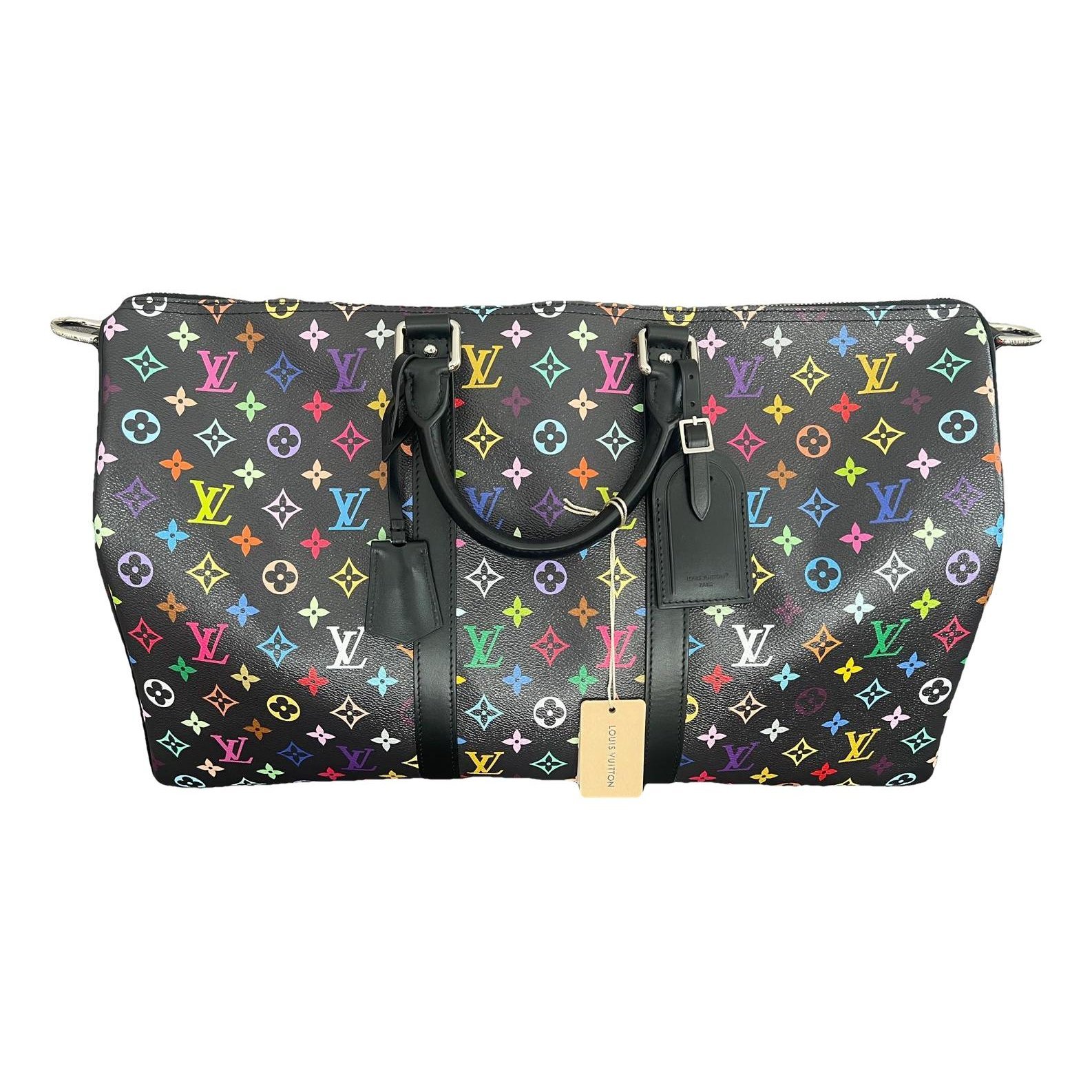 Keepall leather travel bag