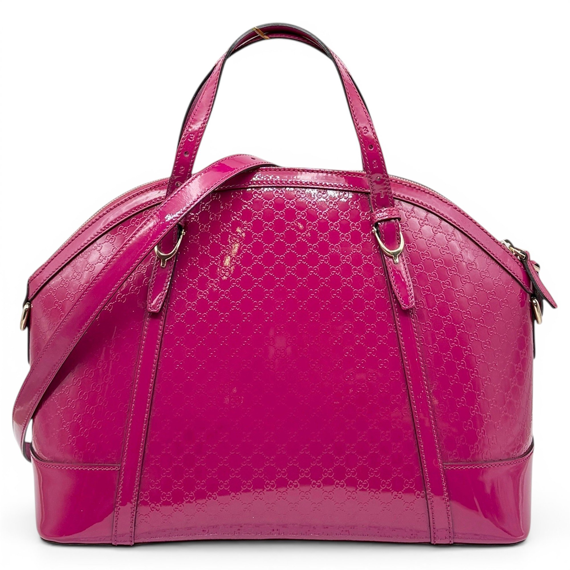 Dôme patent leather handbag