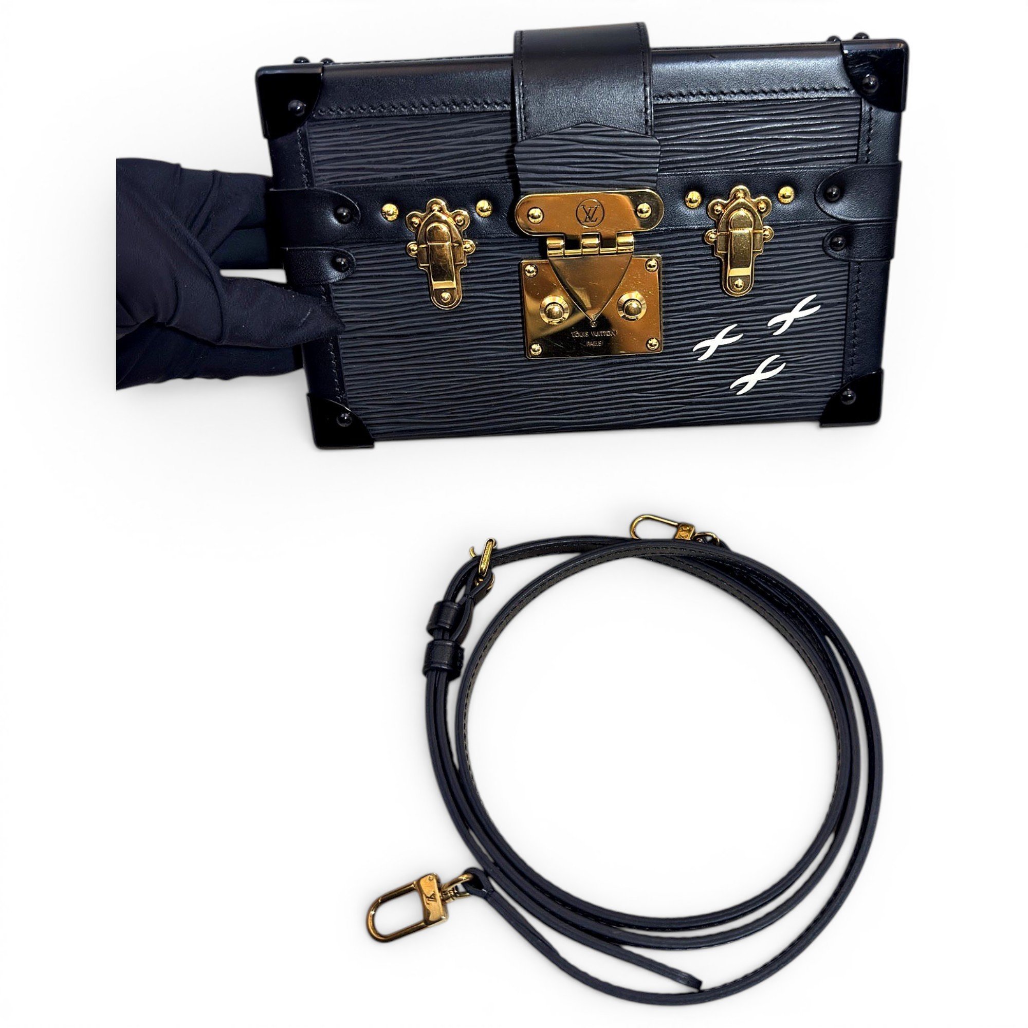 Petite Malle leather handbag