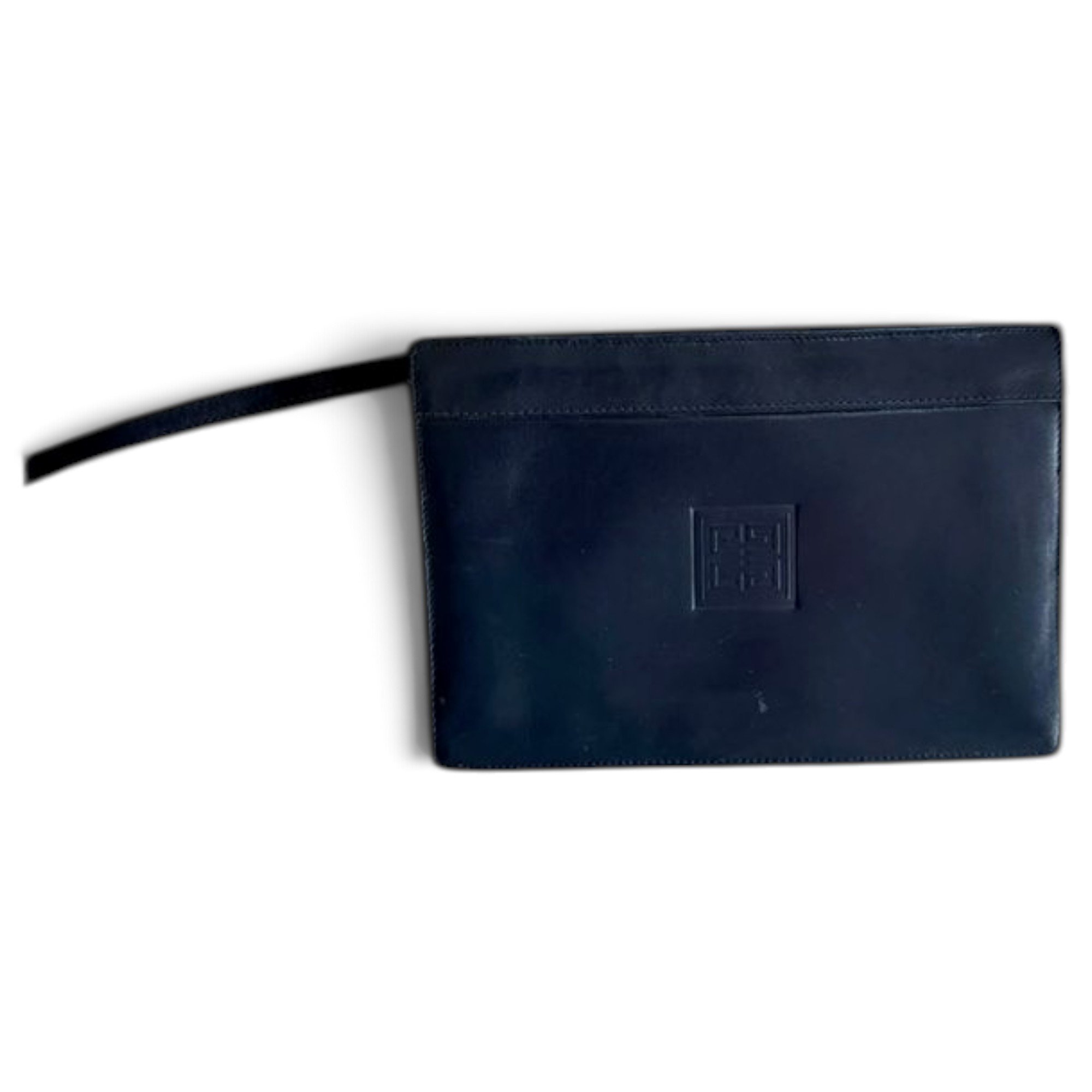 Leather clutch bag