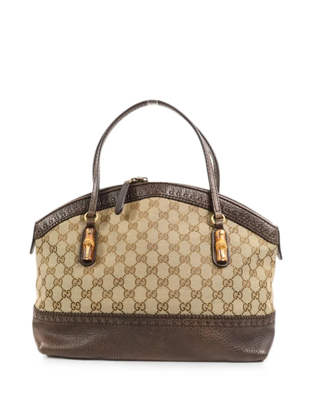 GG bamboo-detail canvas tote bag