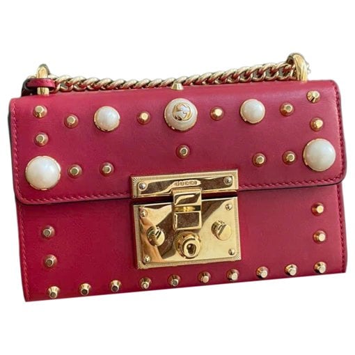 Padlock leather crossbody bag
