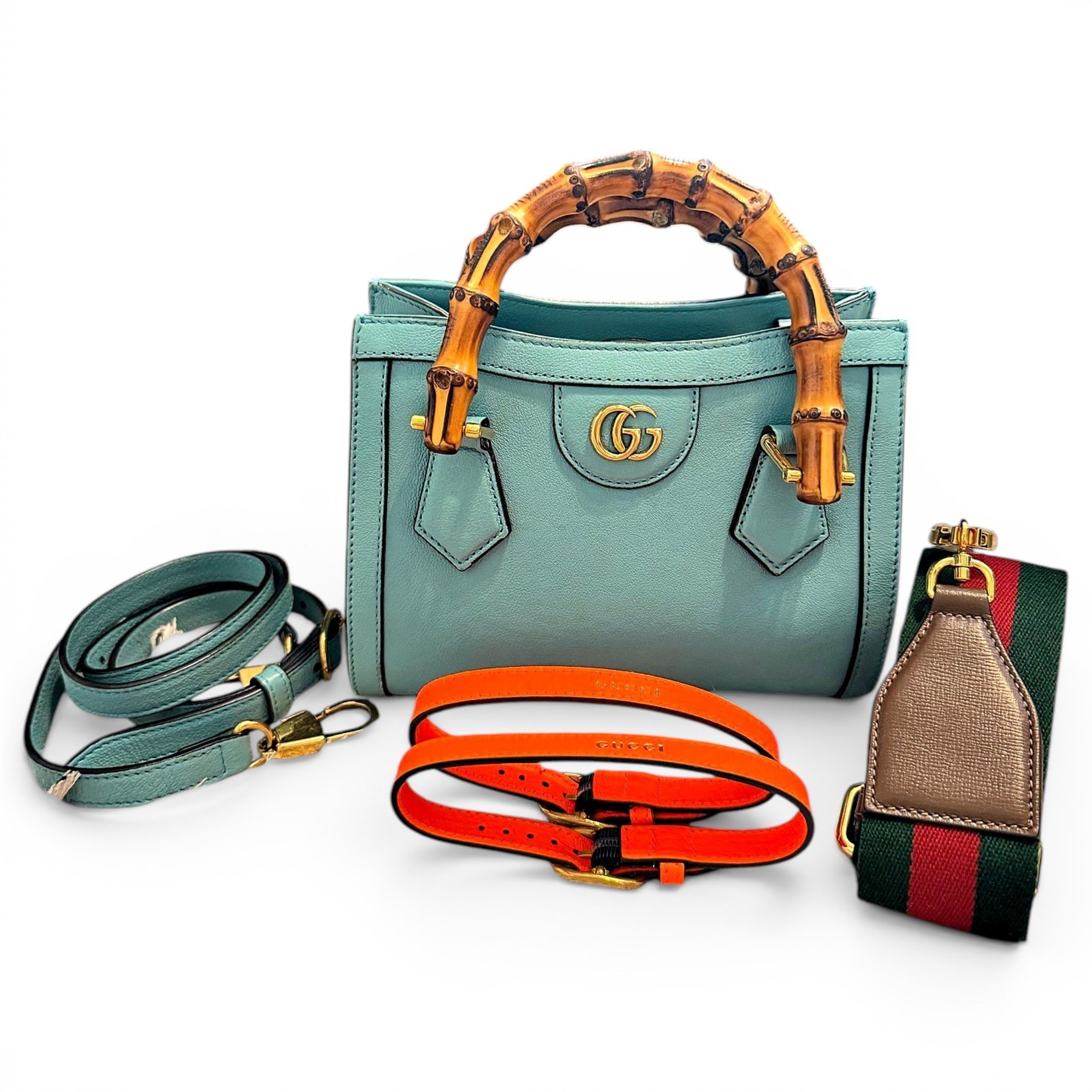 Diana Bamboo leather handbag