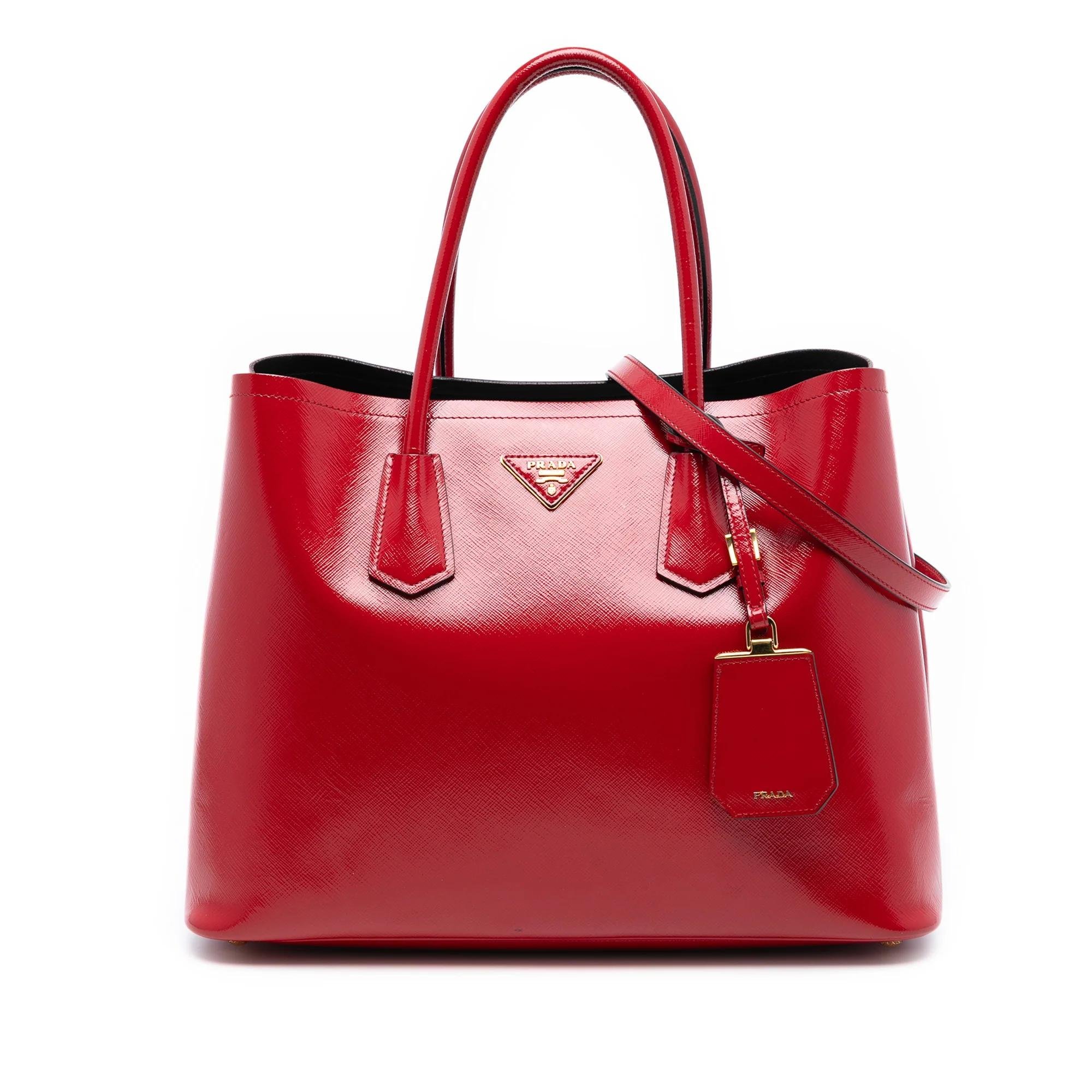 Double leather satchel