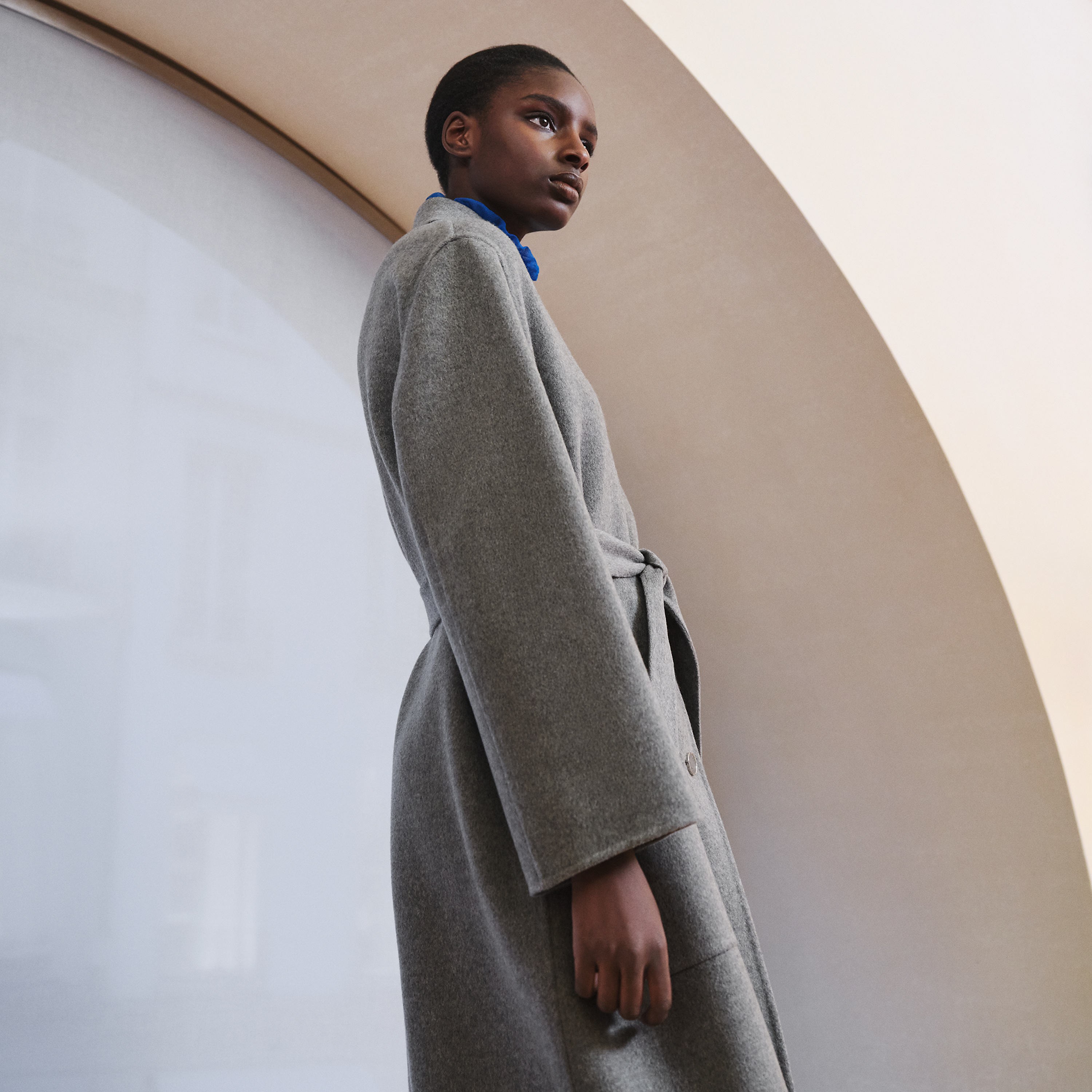 Cashmere wrap coat
