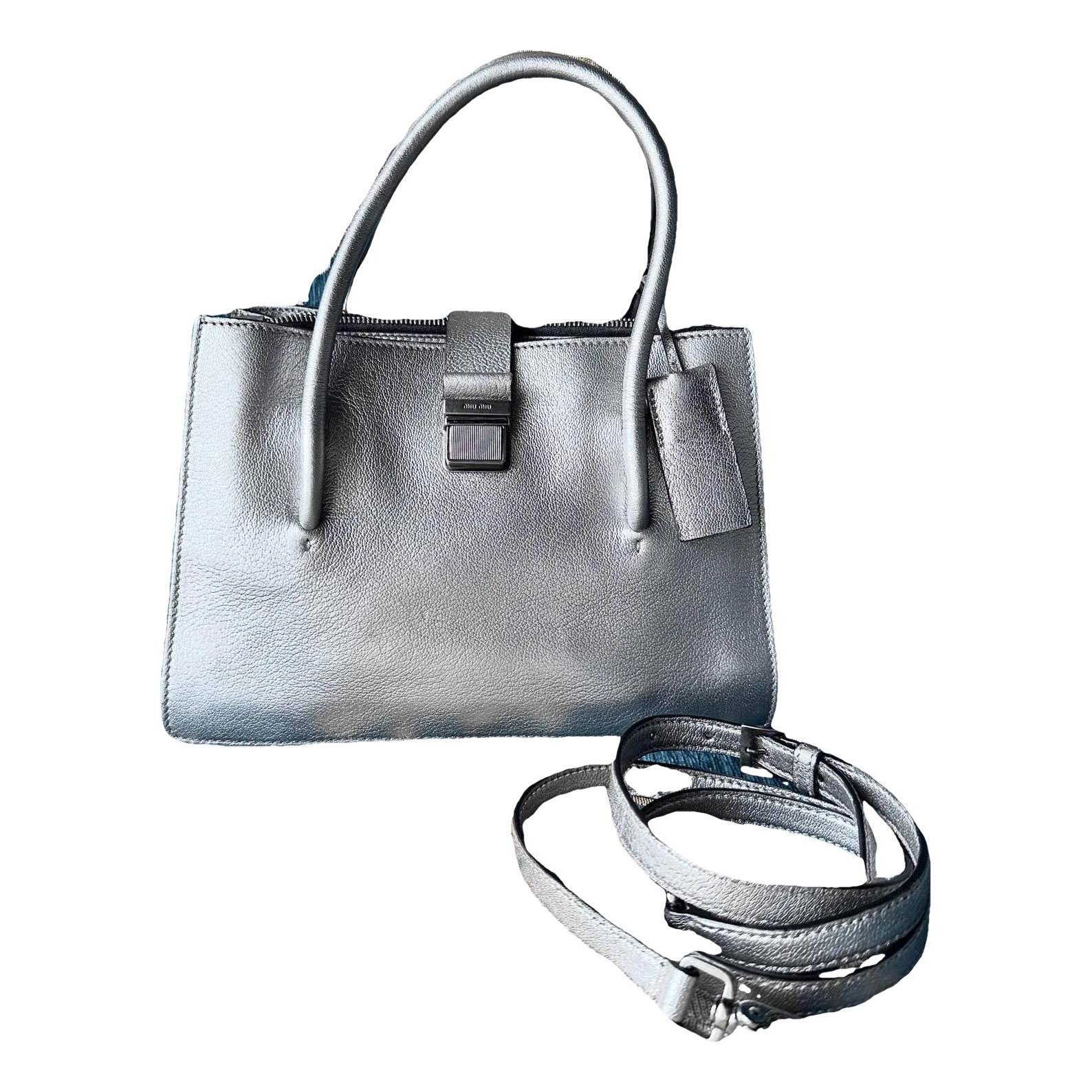Madras leather crossbody bag