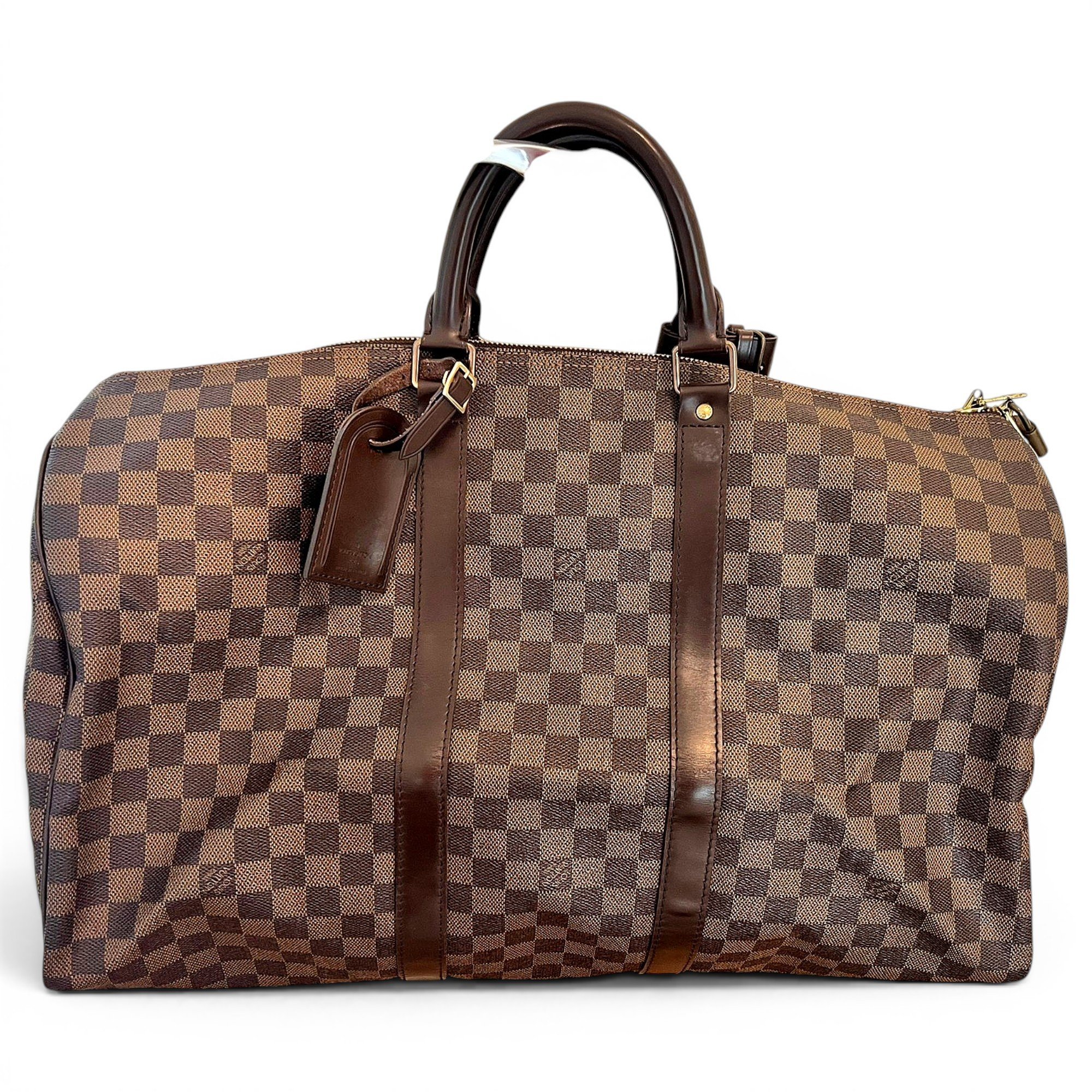 Keepall leather travel bag